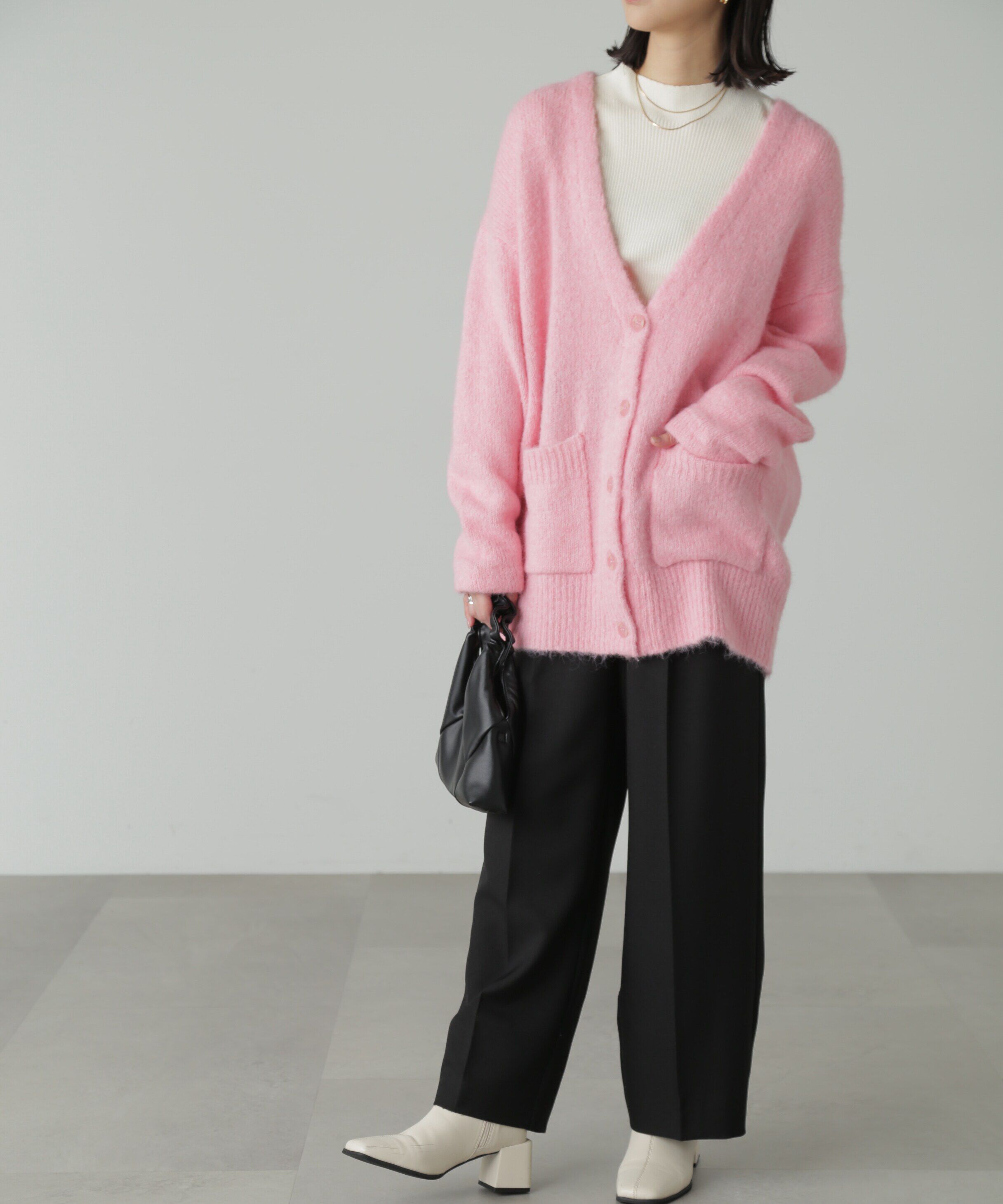  「ウール混リサイクルエコニットカーディガン」|ニット・セーター|