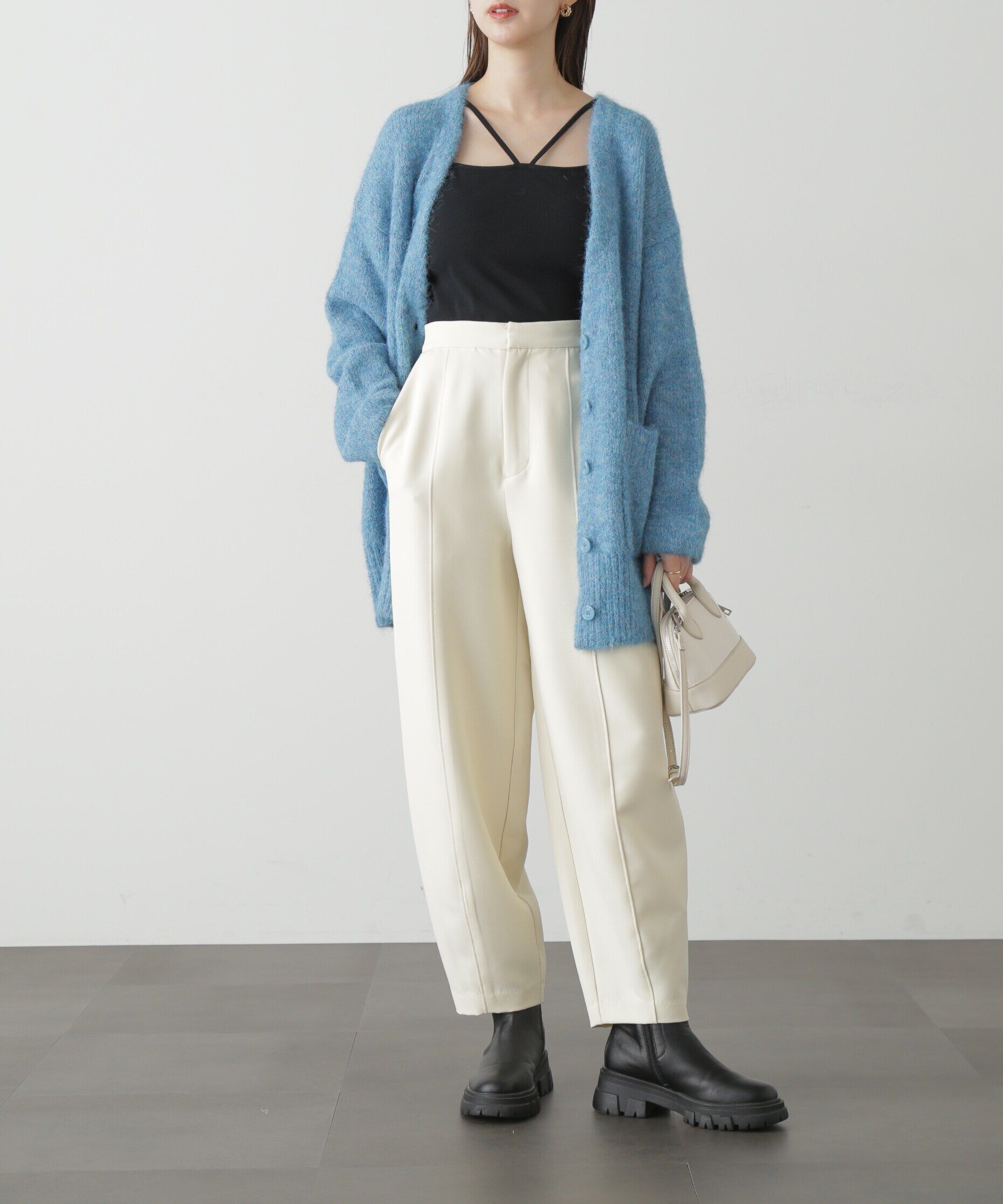  「ウール混リサイクルエコニットカーディガン」|ニット・セーター|