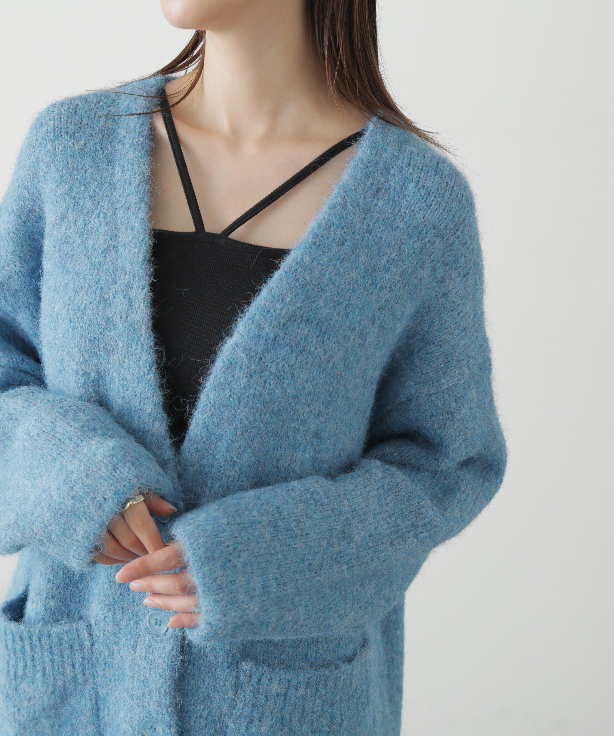  「ウール混リサイクルエコニットカーディガン」|ニット・セーター|