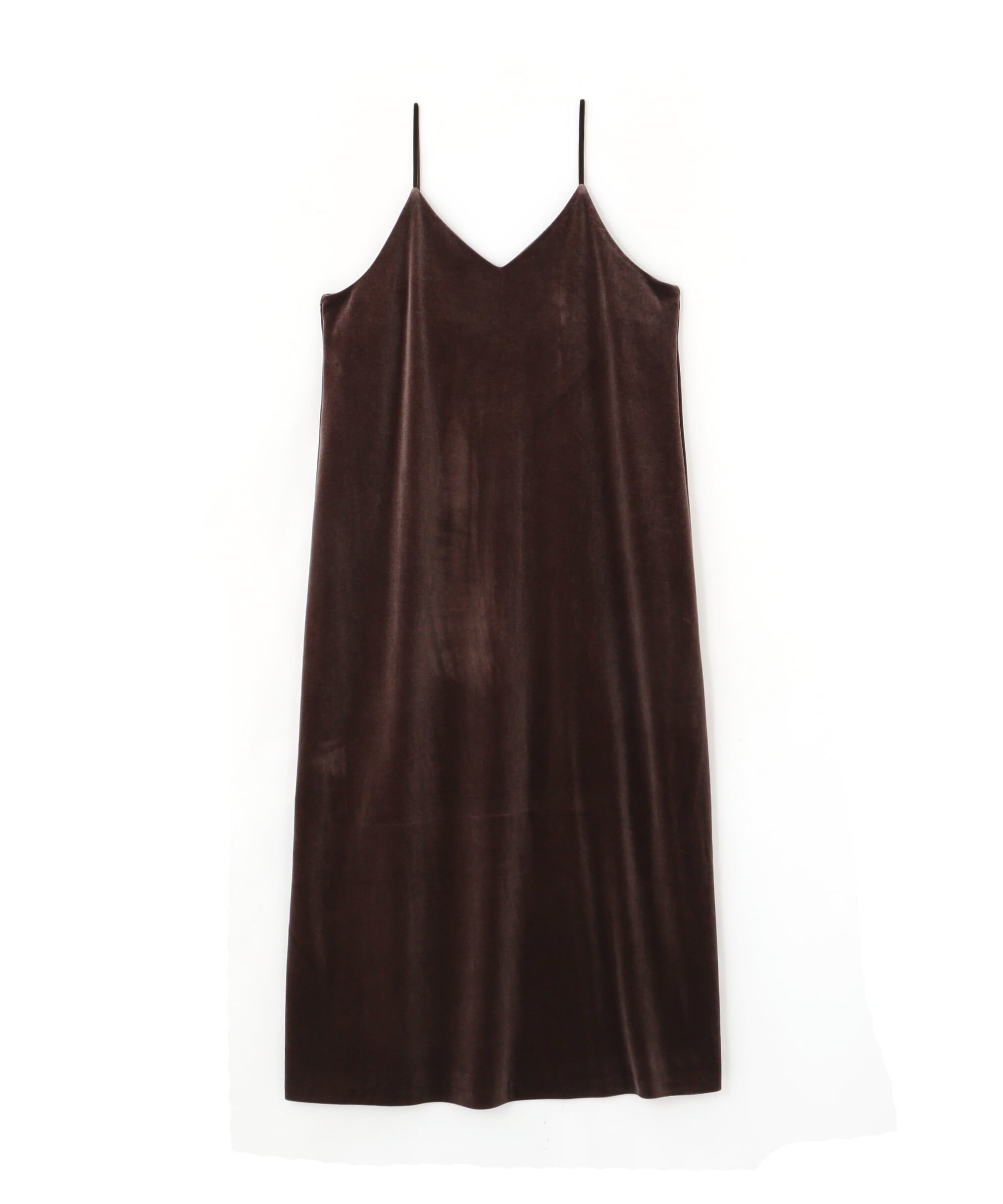  「ナローベロアVネックキャミワンピース」|ワンピース|