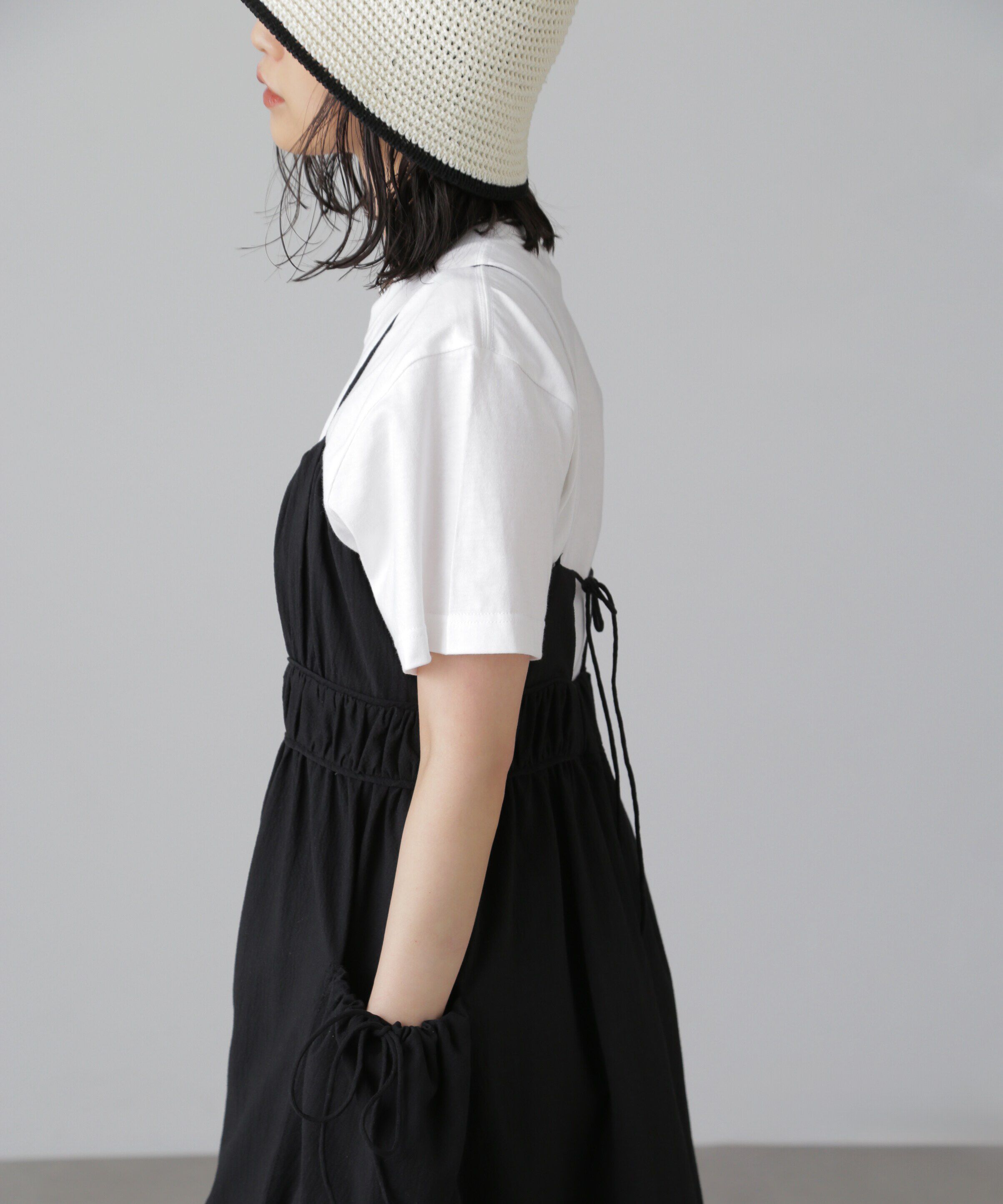  「サイドポケットキャミワンピース」|ワンピース|