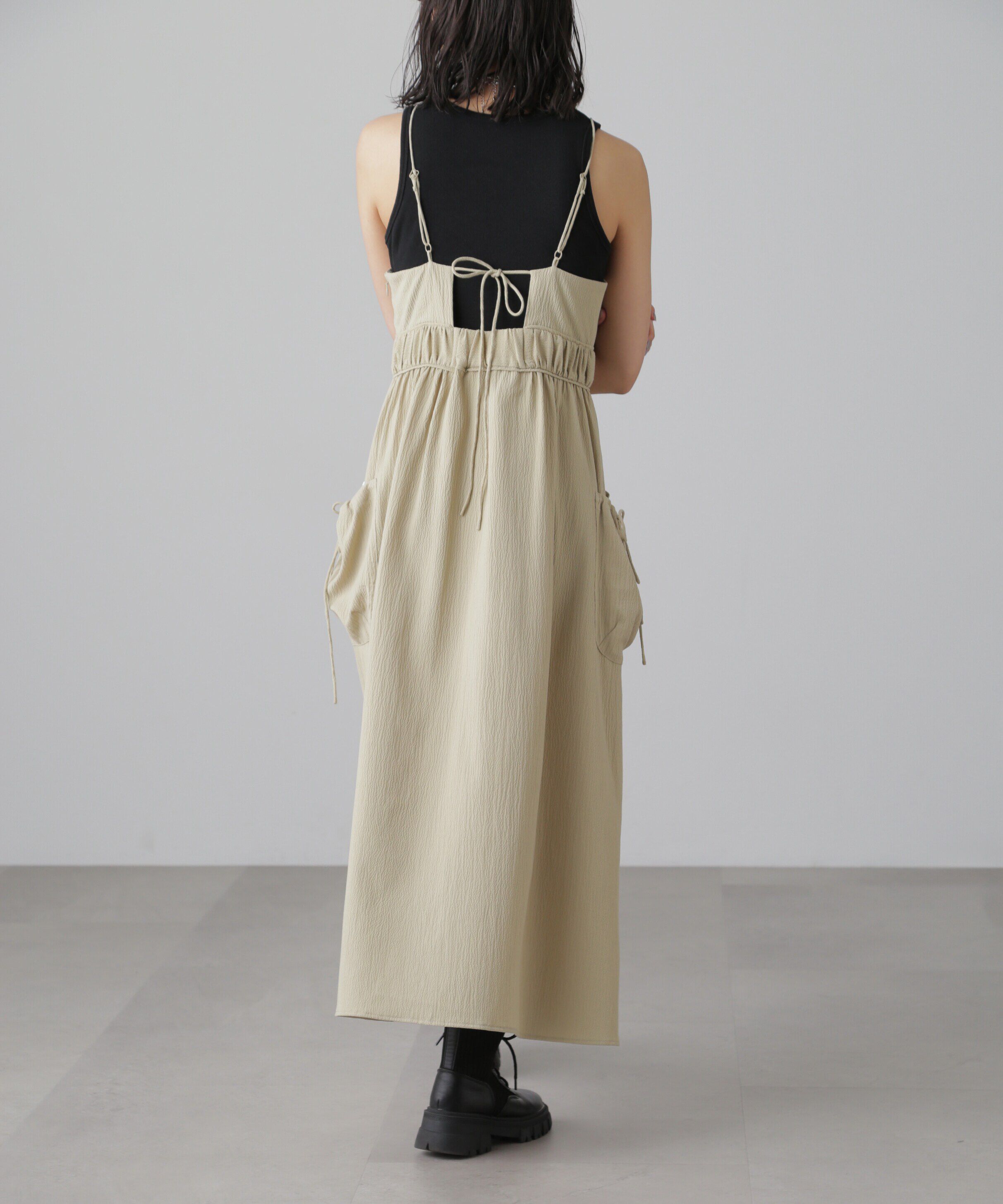  「サイドポケットキャミワンピース」|ワンピース|