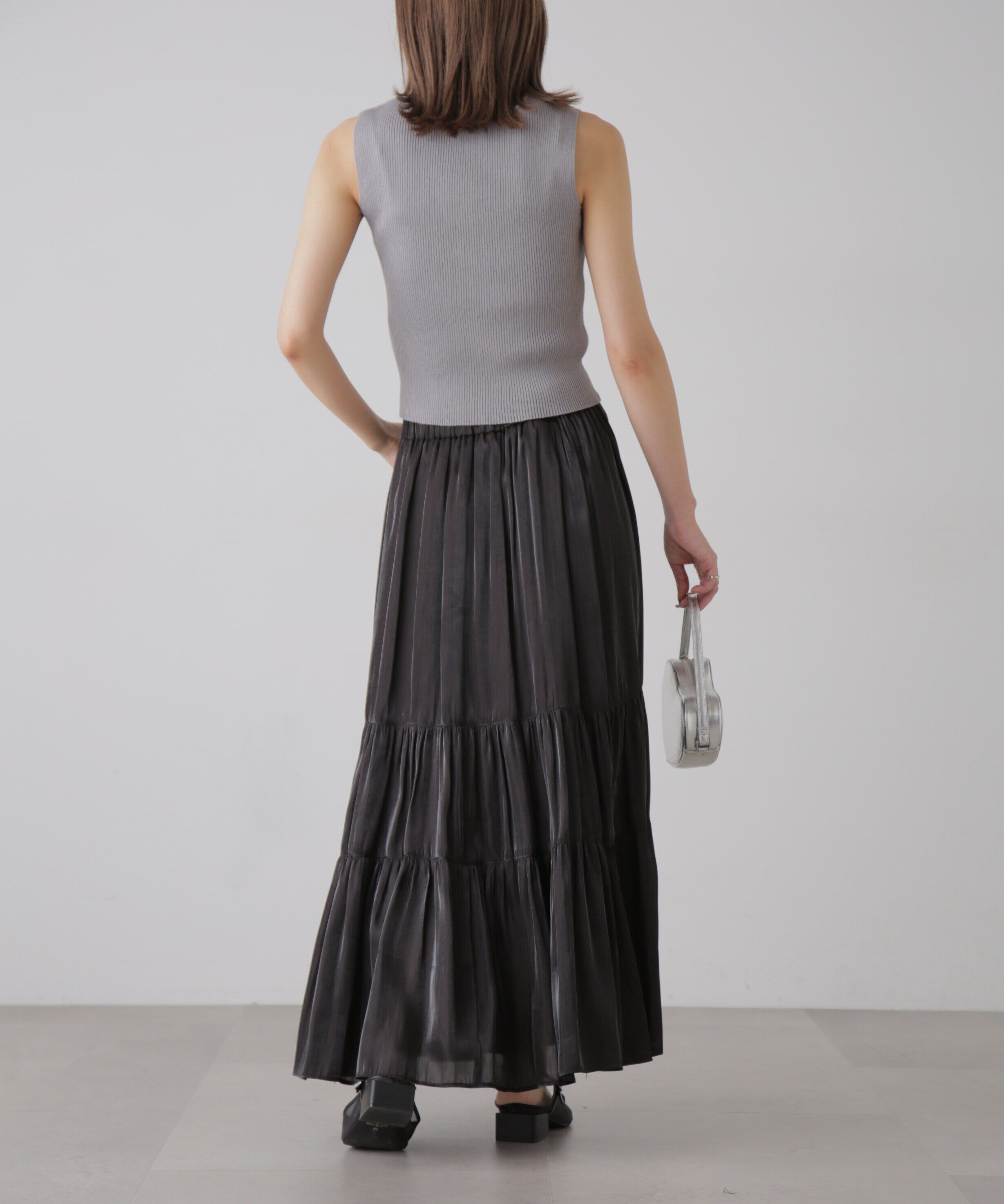  「フロントジップニットタンクトップ」|ニット・セーター|