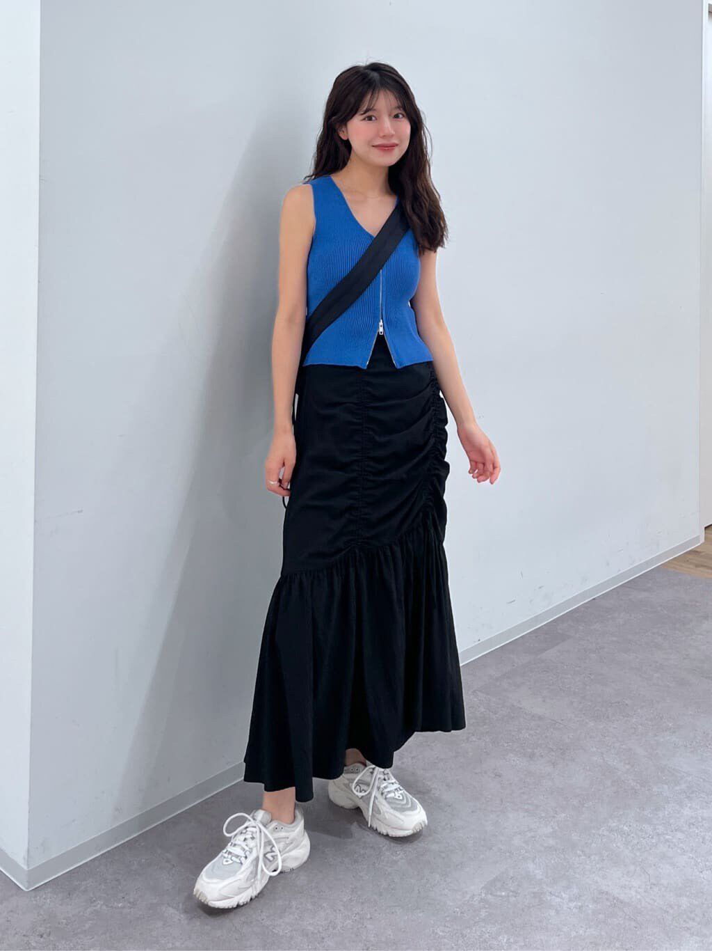  「フロントジップニットタンクトップ」|ニット・セーター|