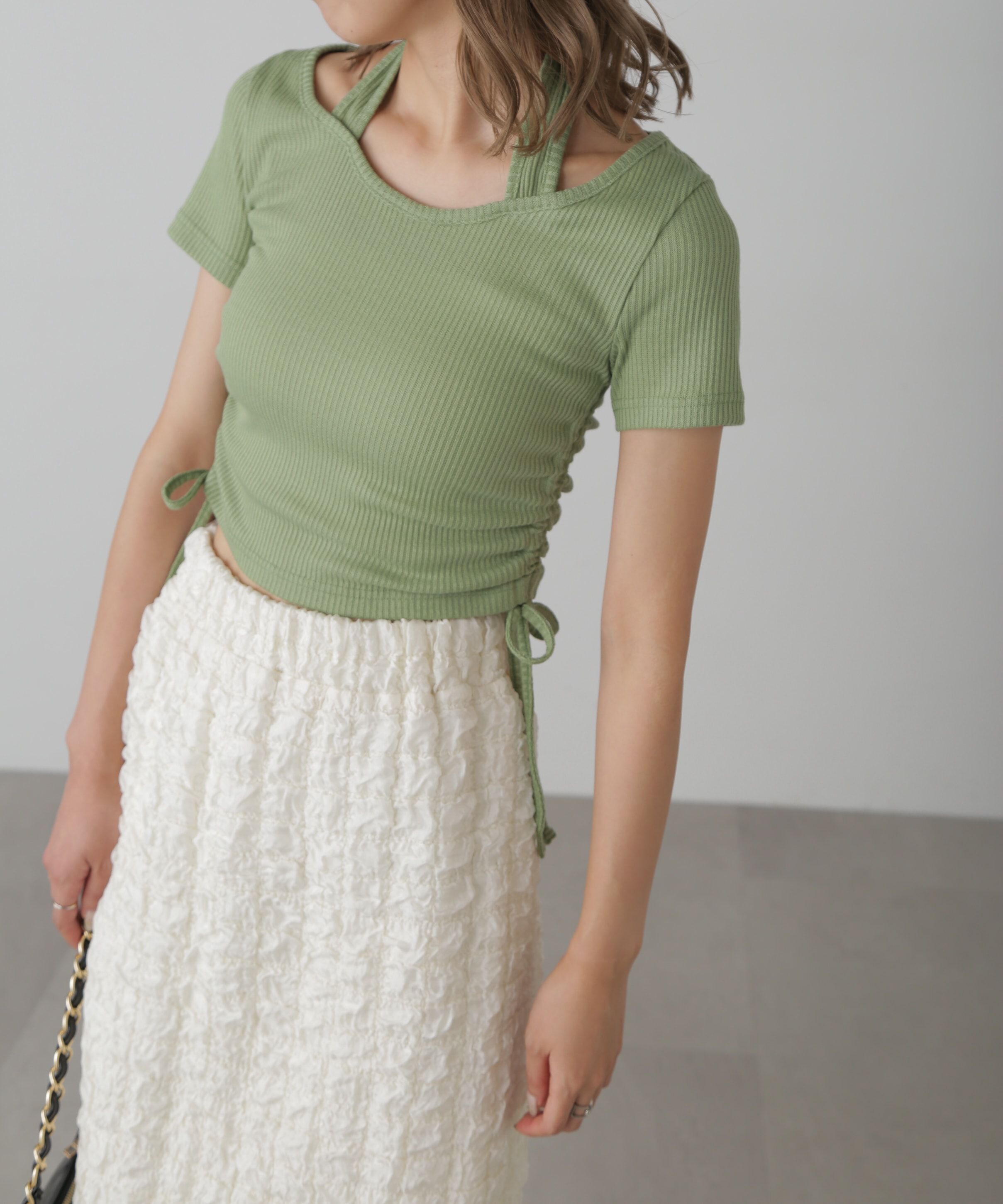  「ホルターネックコンパクトカットソー」|Tシャツ・カットソー|