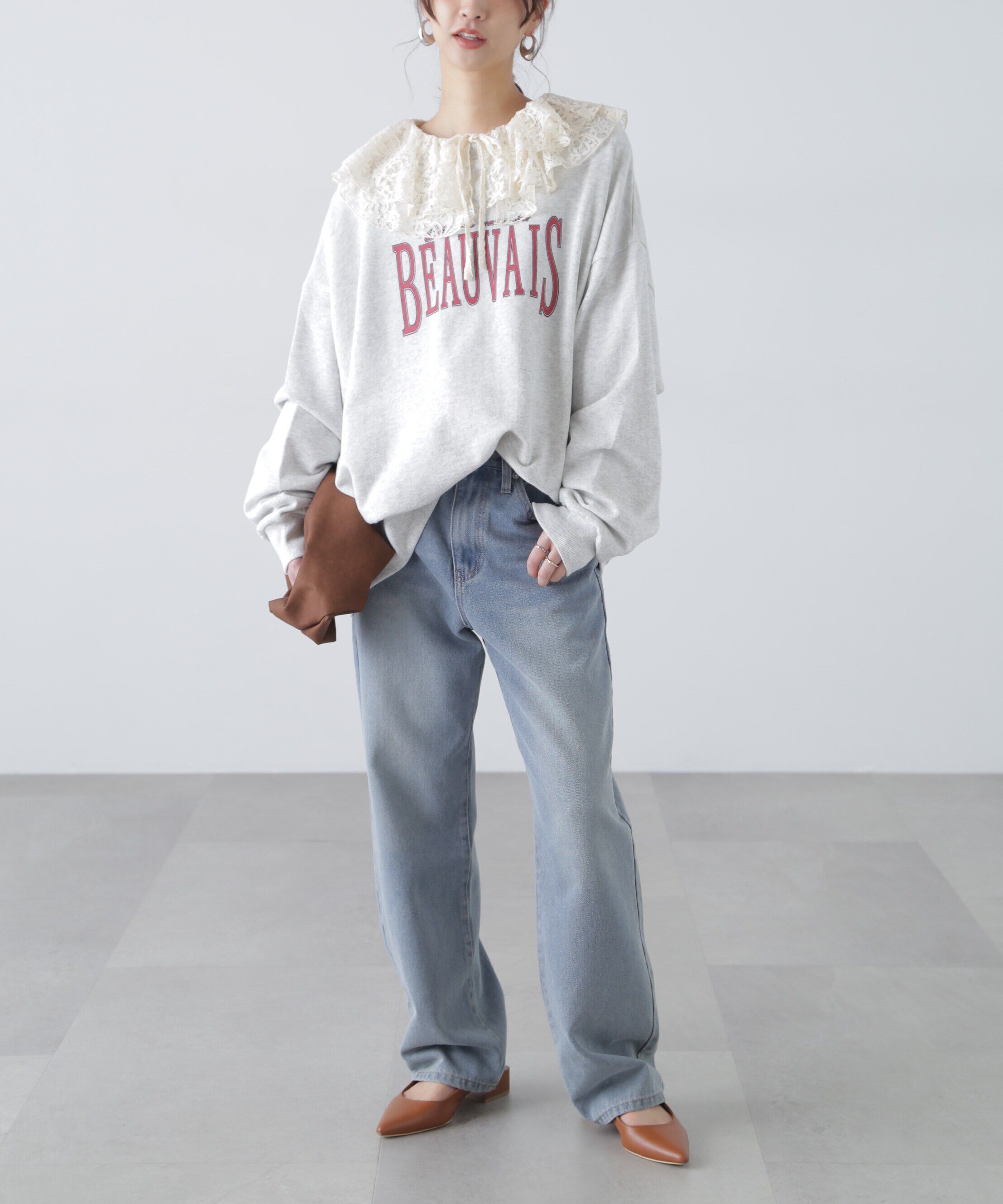  「フリル襟ペプラムシャツ」|シャツ・ブラウス|