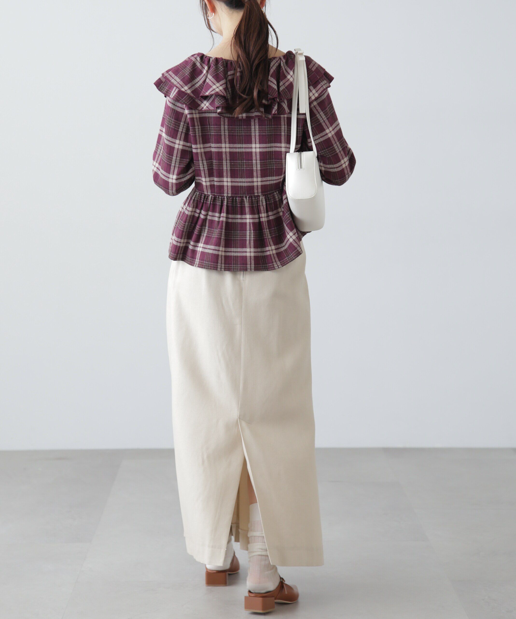  「フリル襟ペプラムシャツ」|シャツ・ブラウス|