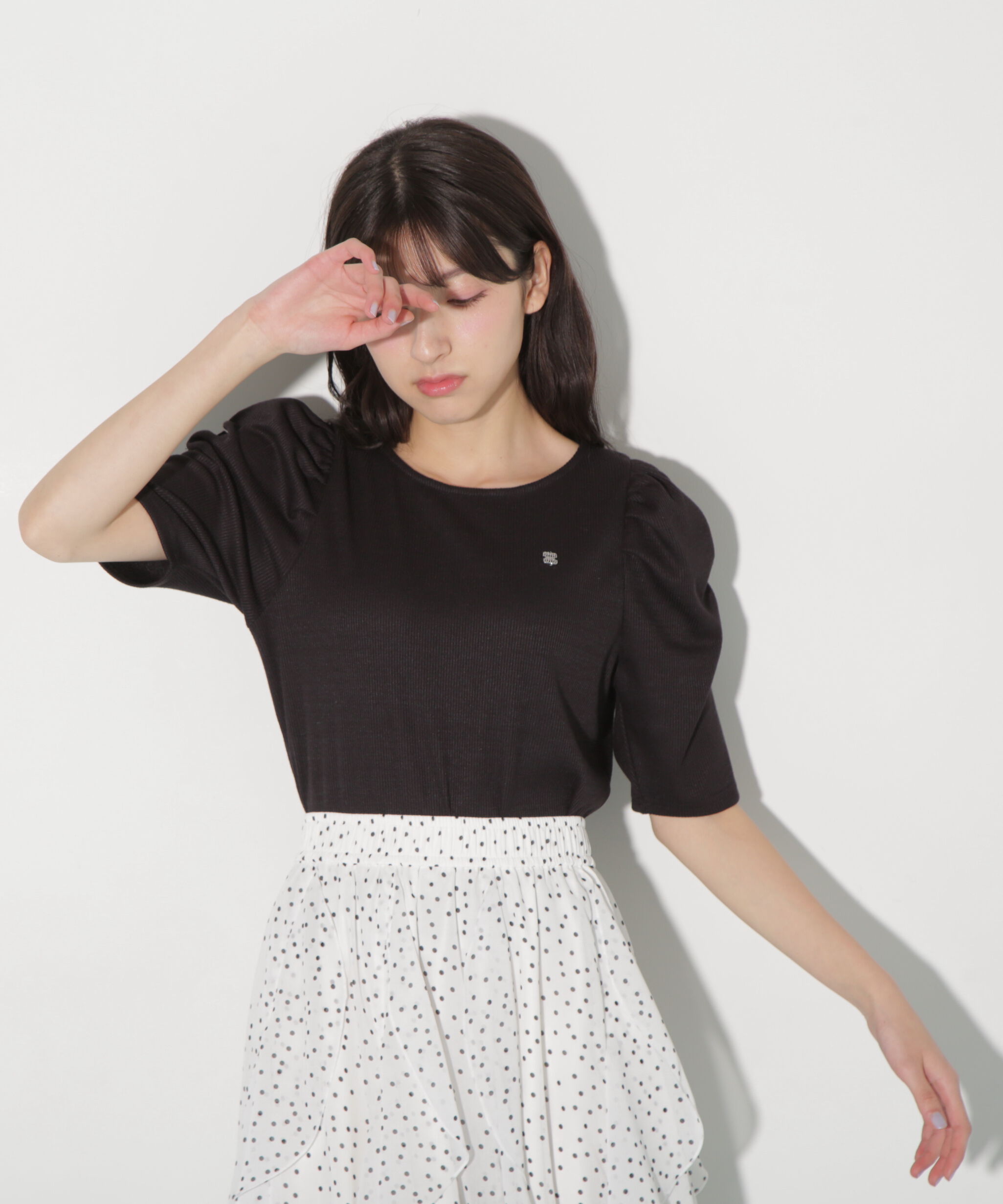  「プレート付きパワショルカットソー」|Tシャツ・カットソー|