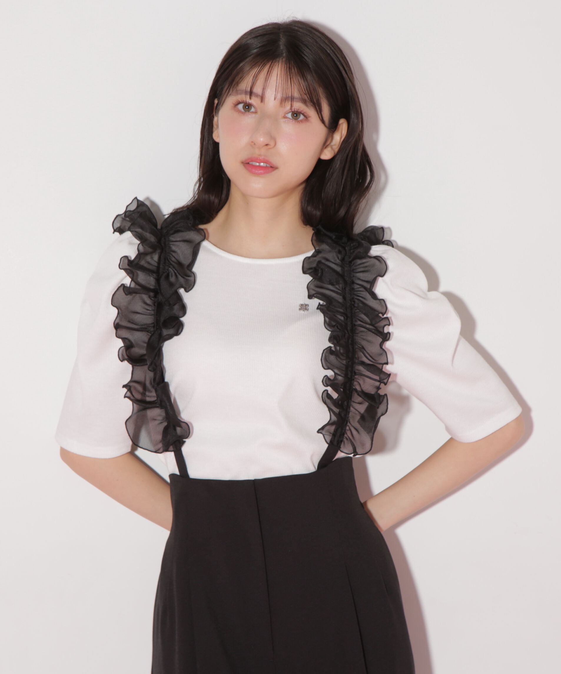  「プレート付きパワショルカットソー」|Tシャツ・カットソー|ホワイト