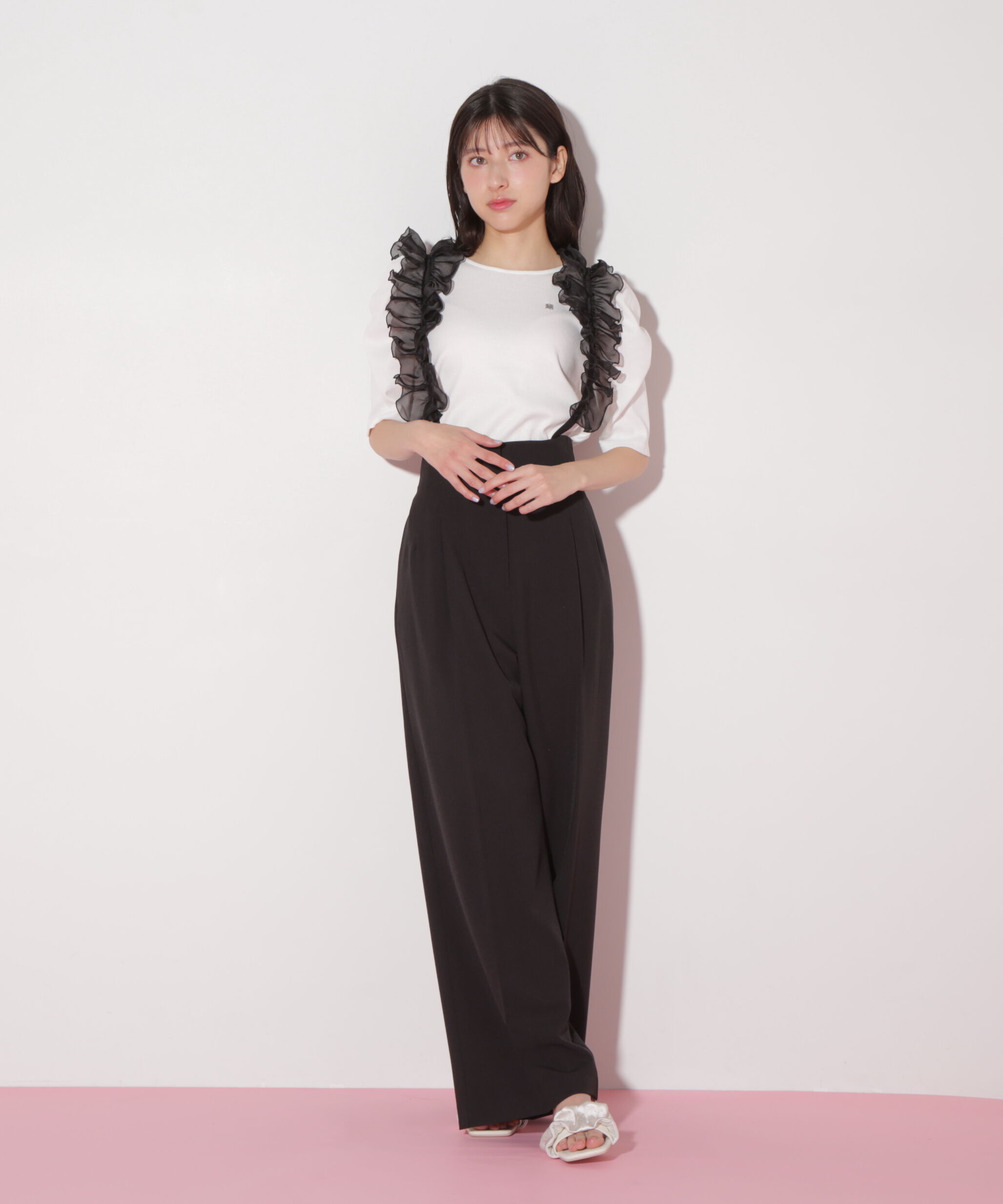  「プレート付きパワショルカットソー」|Tシャツ・カットソー|