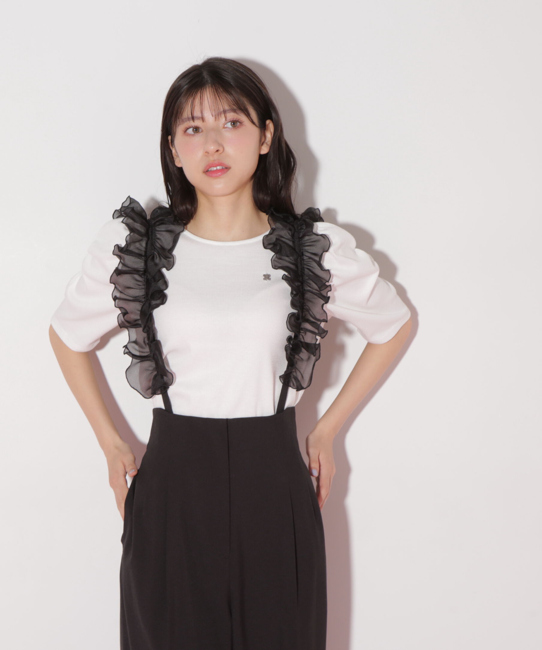  「プレート付きパワショルカットソー」|Tシャツ・カットソー|