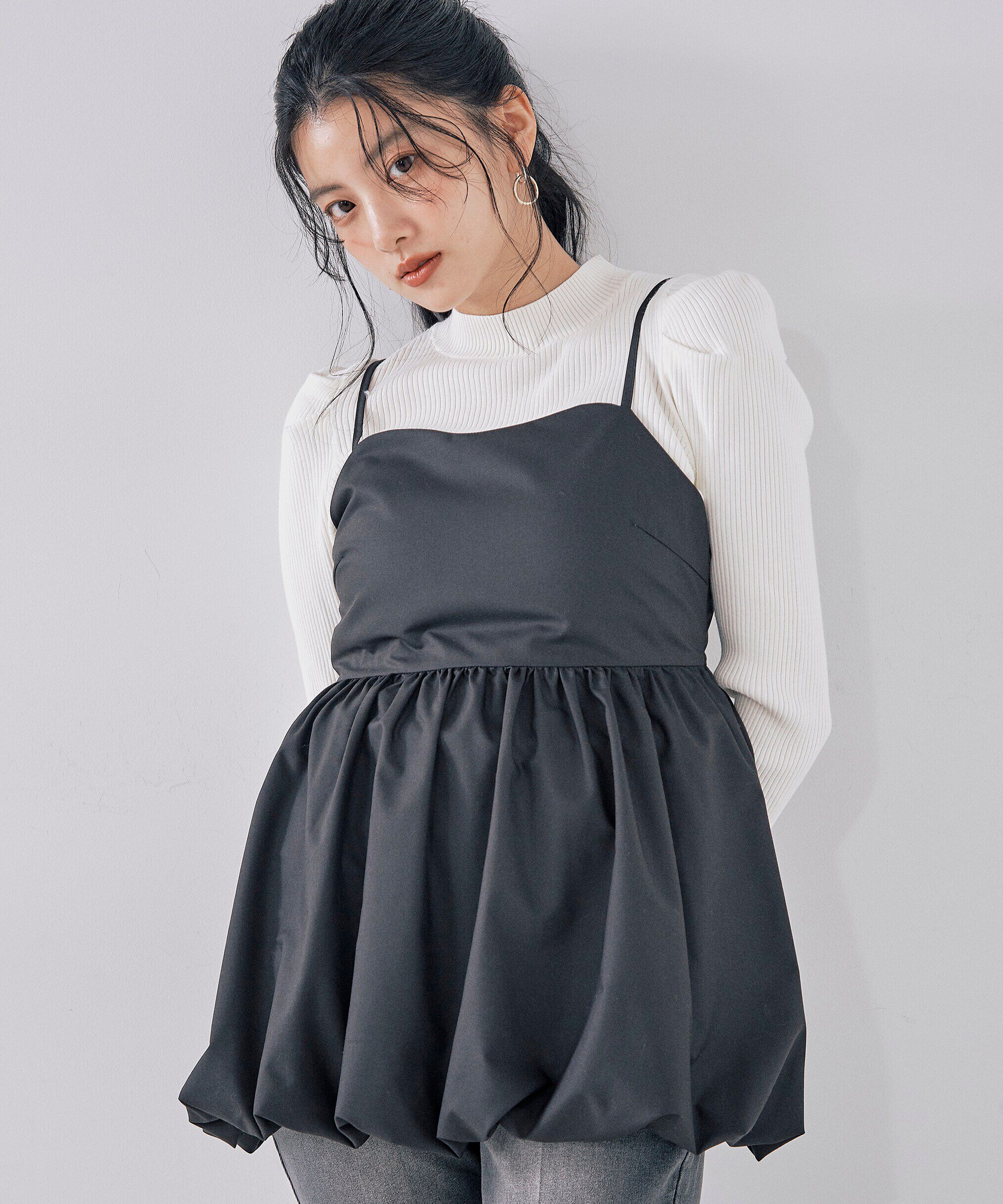 PROPORTION BODY DRESSING「ペプラムバルーンビスチェ」|シャツ・ブラウス|ブラック