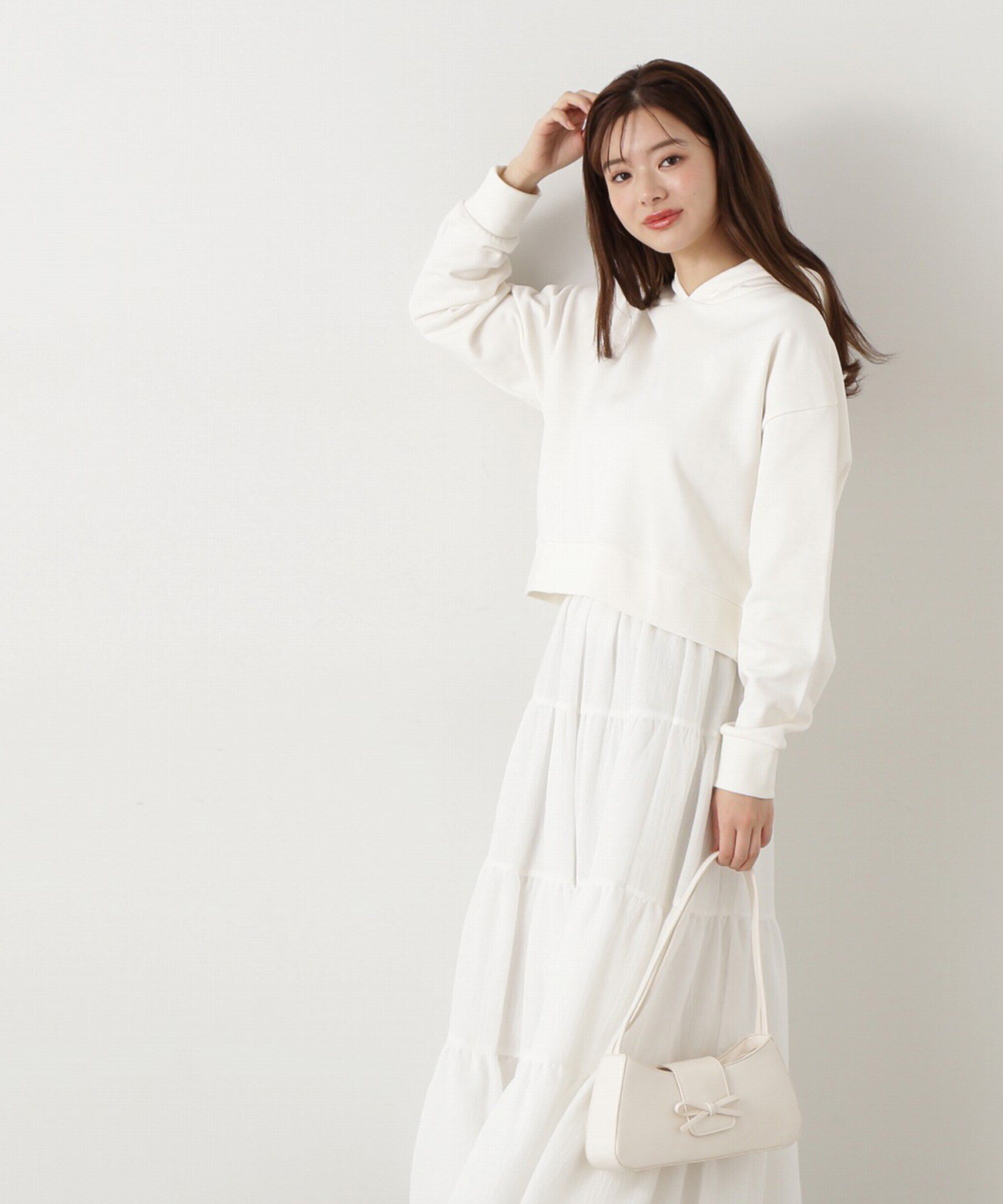 PROPORTION BODY DRESSING「リボンブローチ付きフーディー」|Tシャツ・カットソー|