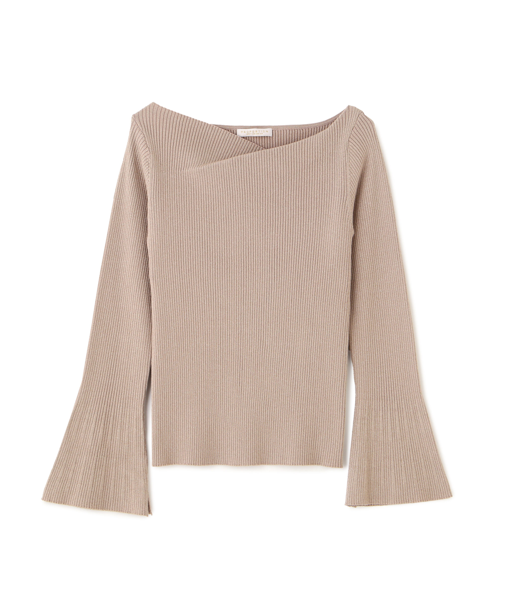 PROPORTION BODY DRESSING「＜ハンドウォッシャブル＞ニュアンスネックラメリブニット 25AW」|ニット・セーター|