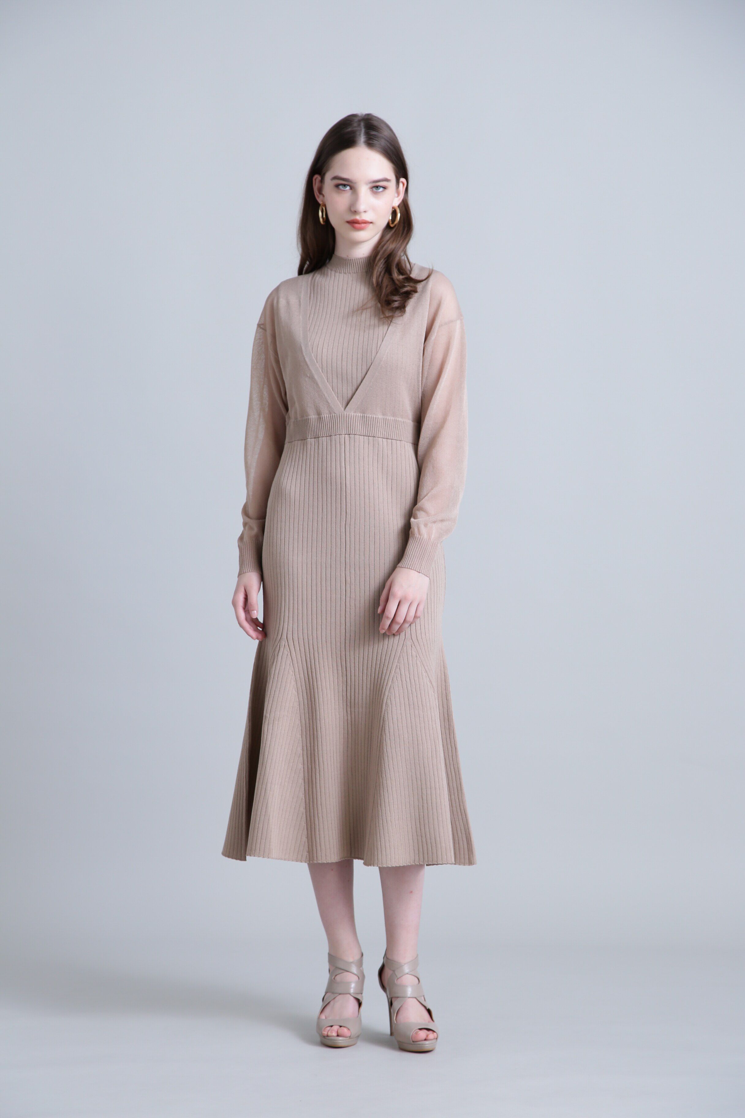  「◆カーデコンビニットワンピース」|ワンピース|