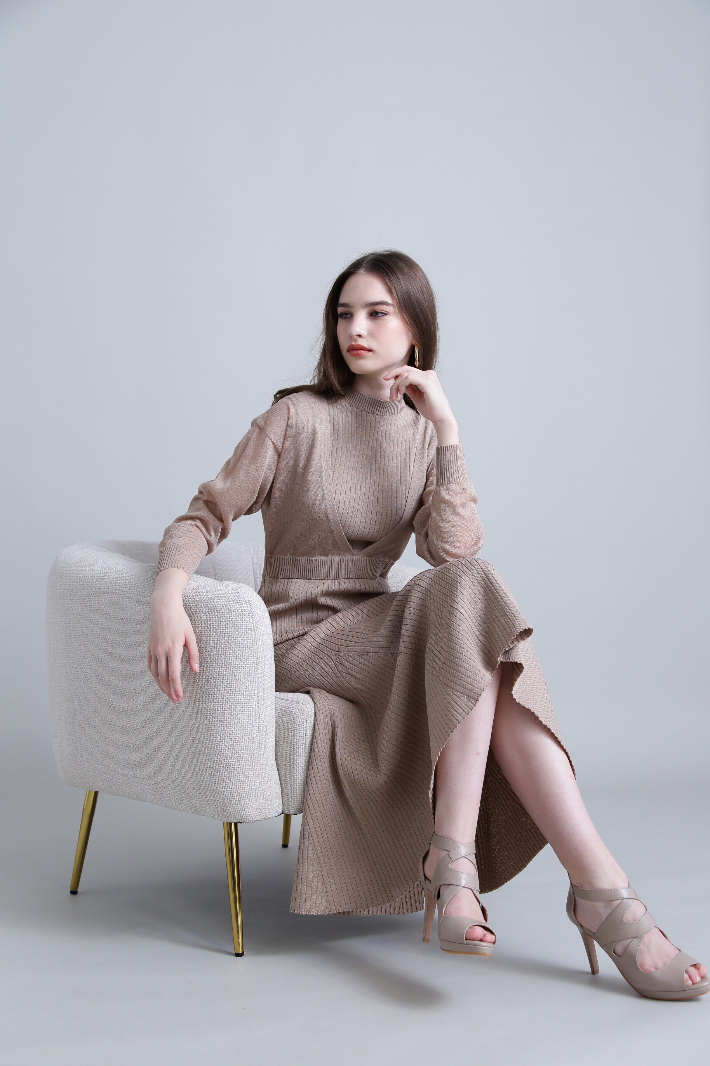  「◆カーデコンビニットワンピース」|ワンピース|