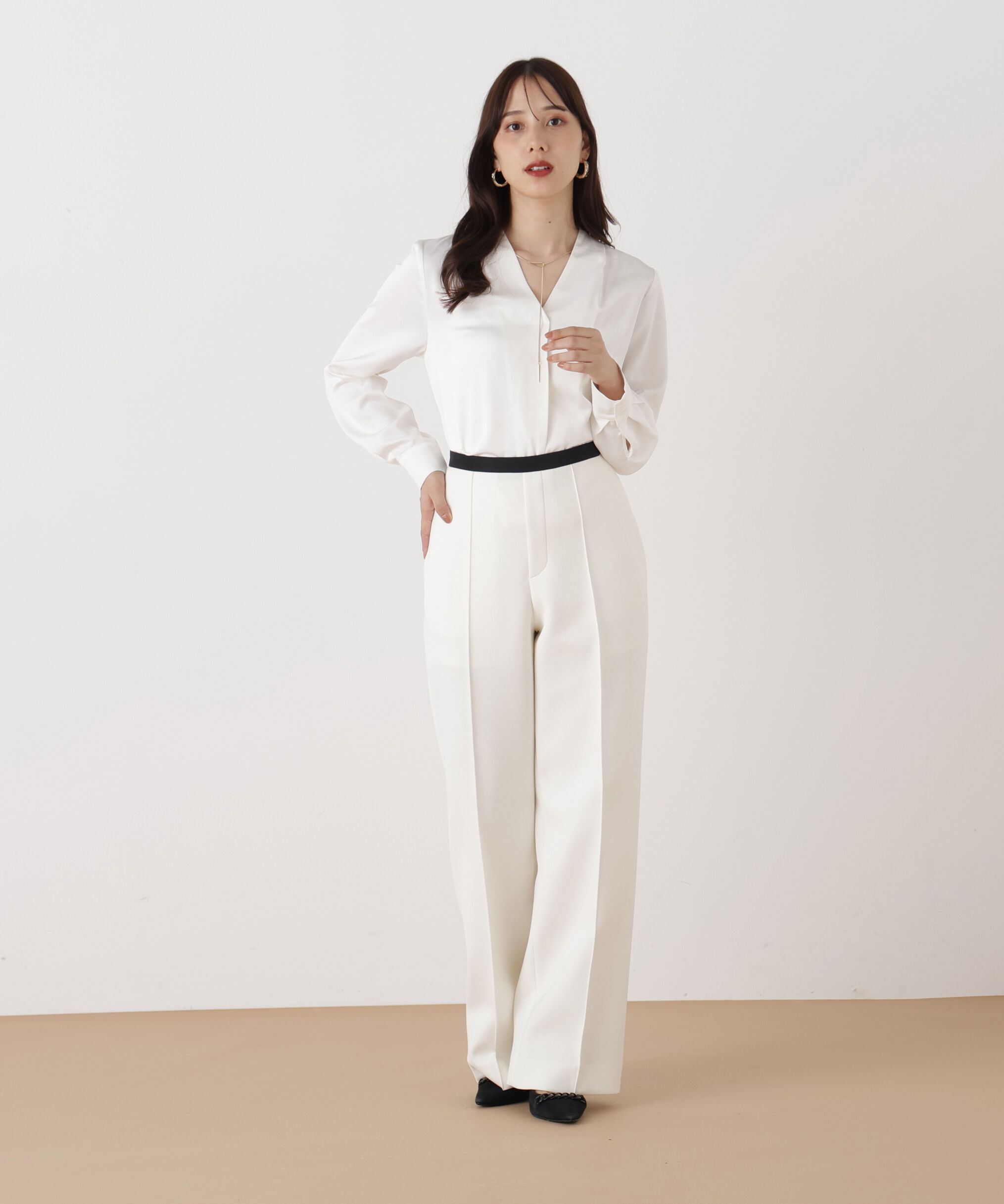  「◆チェーンネックレス付ブラウス」|シャツ・ブラウス|