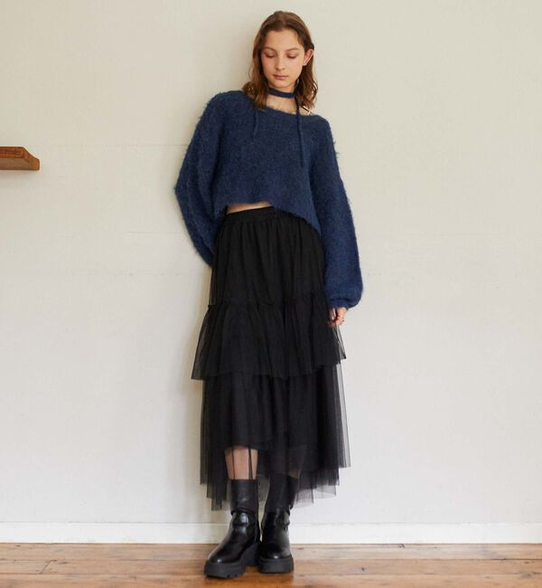 archives「バックシャンブラッシュショートニット」|ニット・セーター|