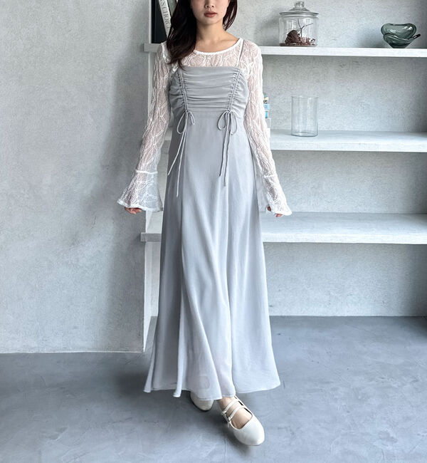 archives「シワシフォンドロストフレアキャミワンピース」|ワンピース|