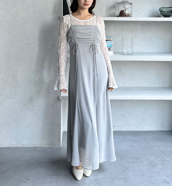 archives「シワシフォンドロストフレアキャミワンピース」|ワンピース|