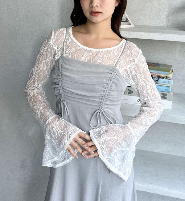 archives「シワシフォンドロストフレアキャミワンピース」|ワンピース|