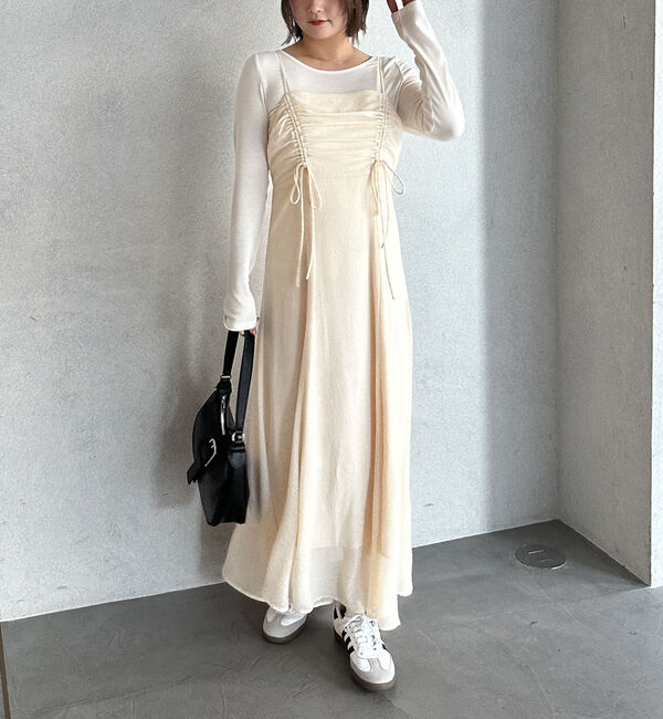 archives「シワシフォンドロストフレアキャミワンピース」|ワンピース|IVORY