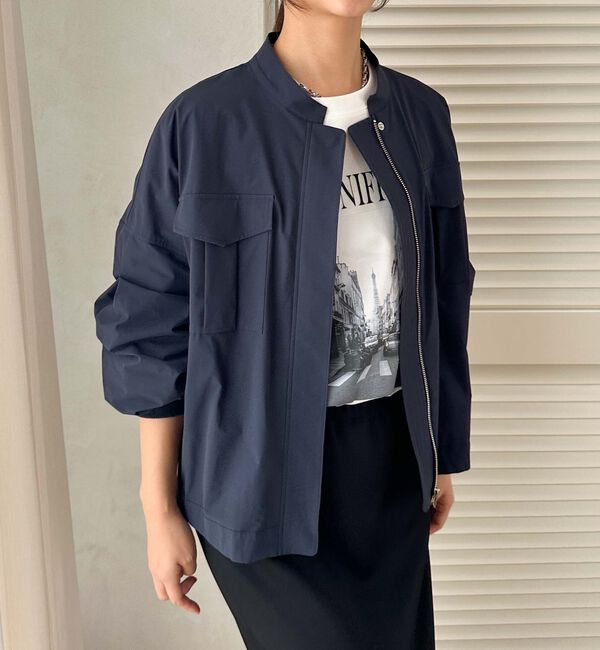 Doux archives「ナイロンテックブルゾン」|テーラードジャケット|NAVY