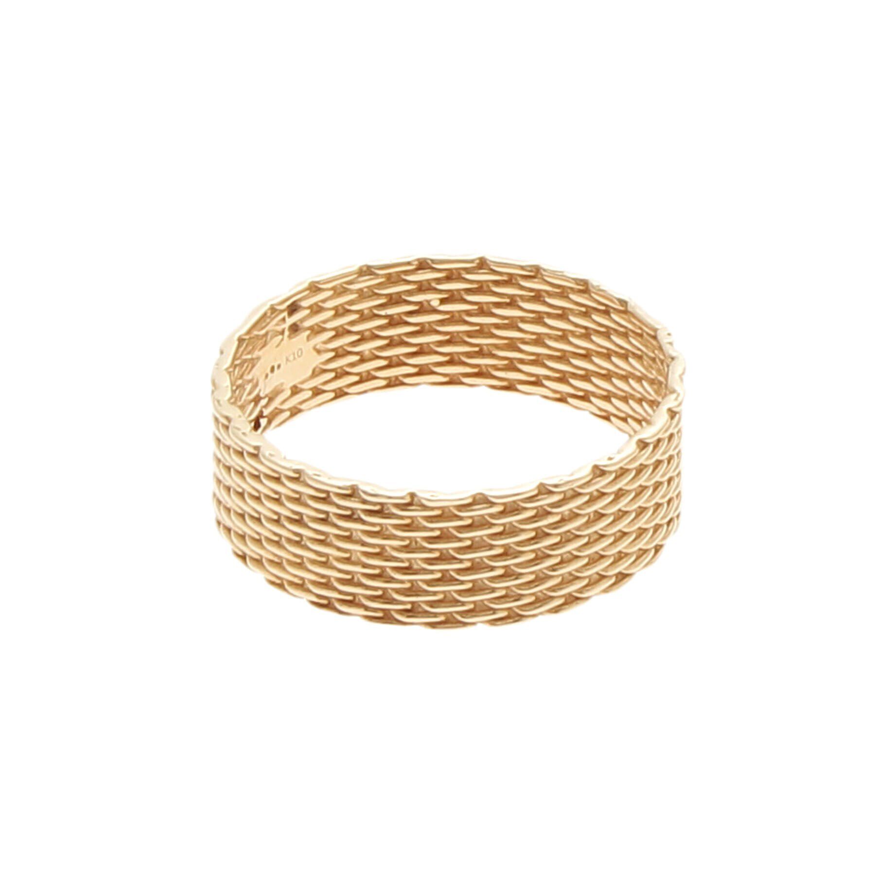 COCOSHNIK「K10メッシュ チェーンリング太」|リング|