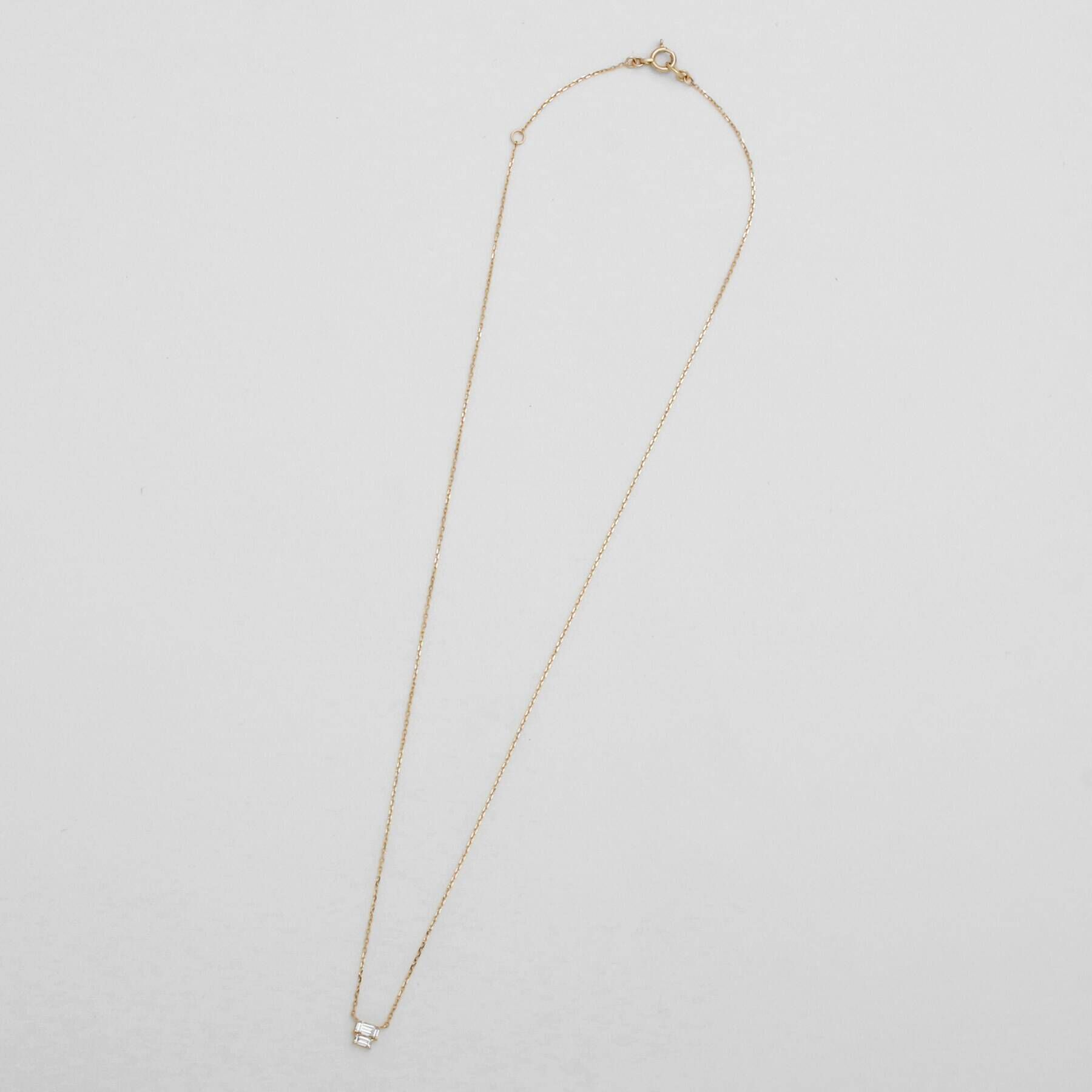 COCOSHNIK「K18ダイヤモンド バゲットカットコンビネーション ネックレス」|ネックレス|
