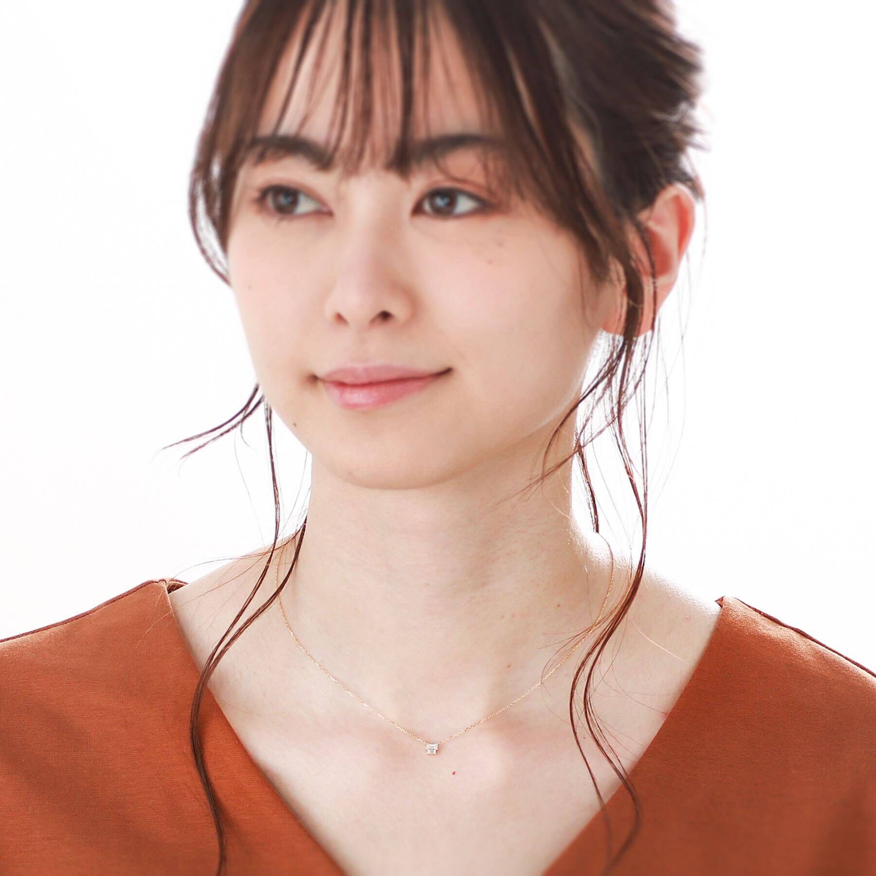 COCOSHNIK「K18ダイヤモンド バゲットカットコンビネーション ネックレス」|ネックレス|