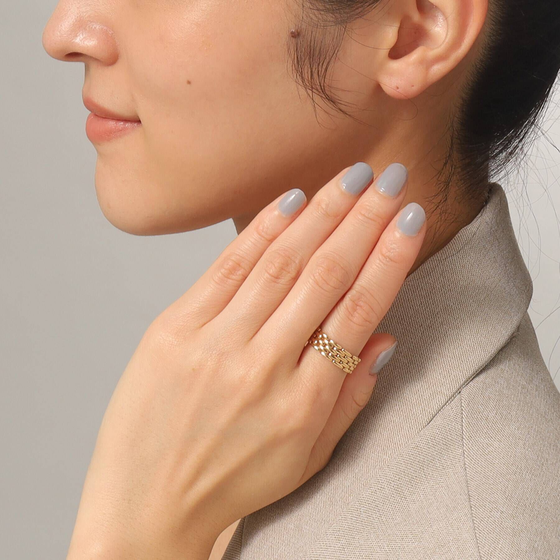 COCOSHNIK「K18ベルトチェーン5列 リング」|リング|