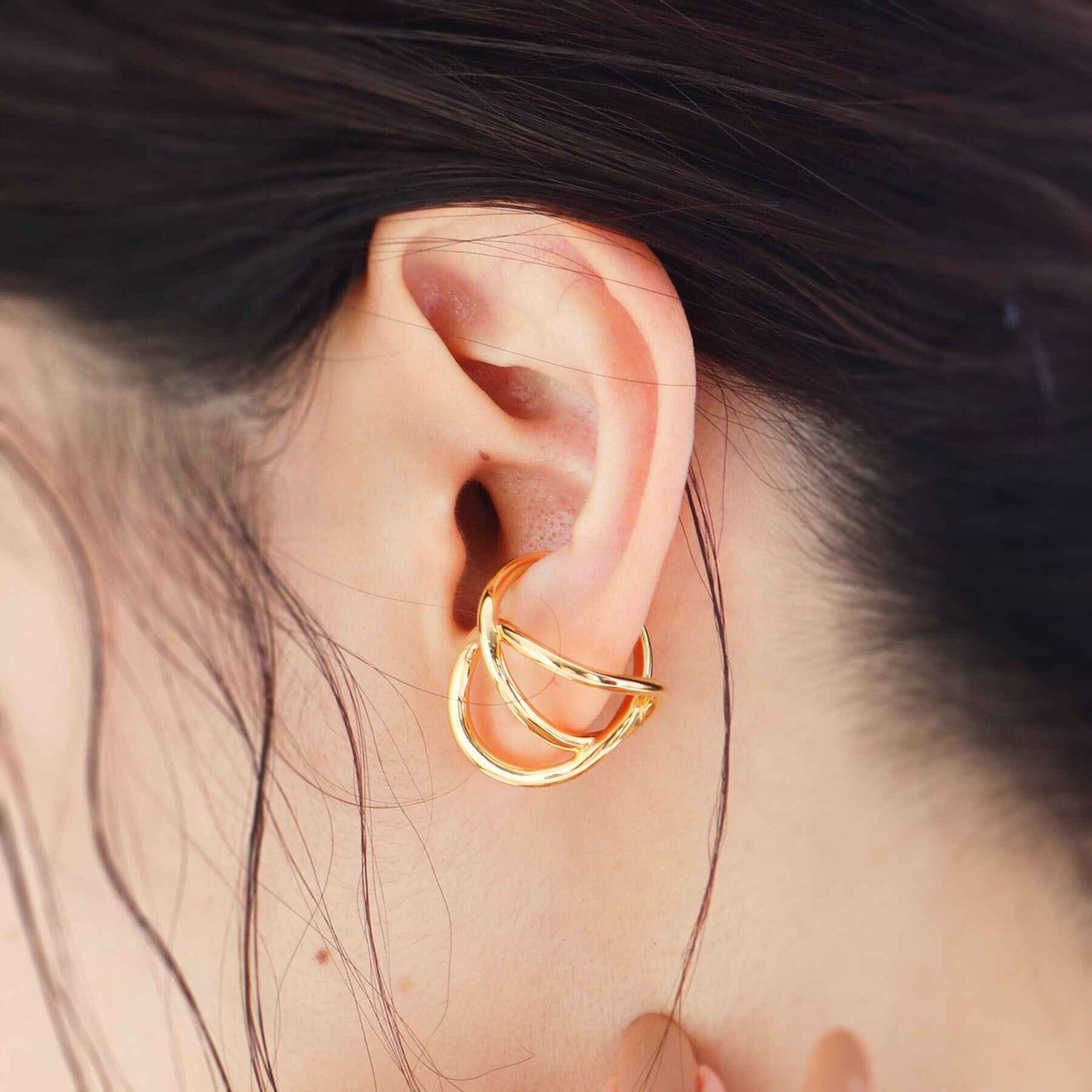 COCOSHNIK ONKITSCH「シルバー リングイヤーカフ エンタングル GP」|リング|