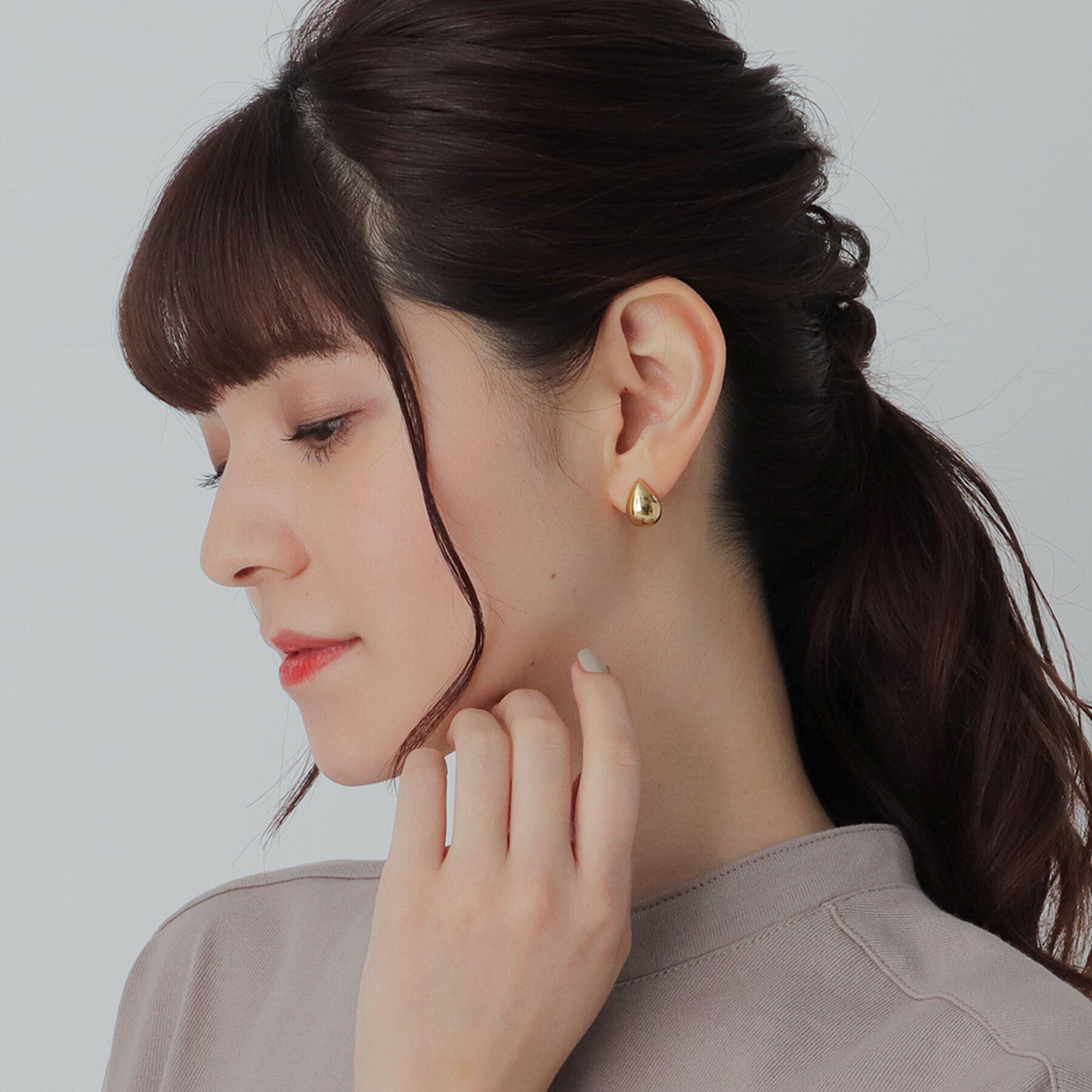 COCOSHNIK ONKITSCH「シルバー ペアシェイプ　イヤリング GP」|イヤリング|