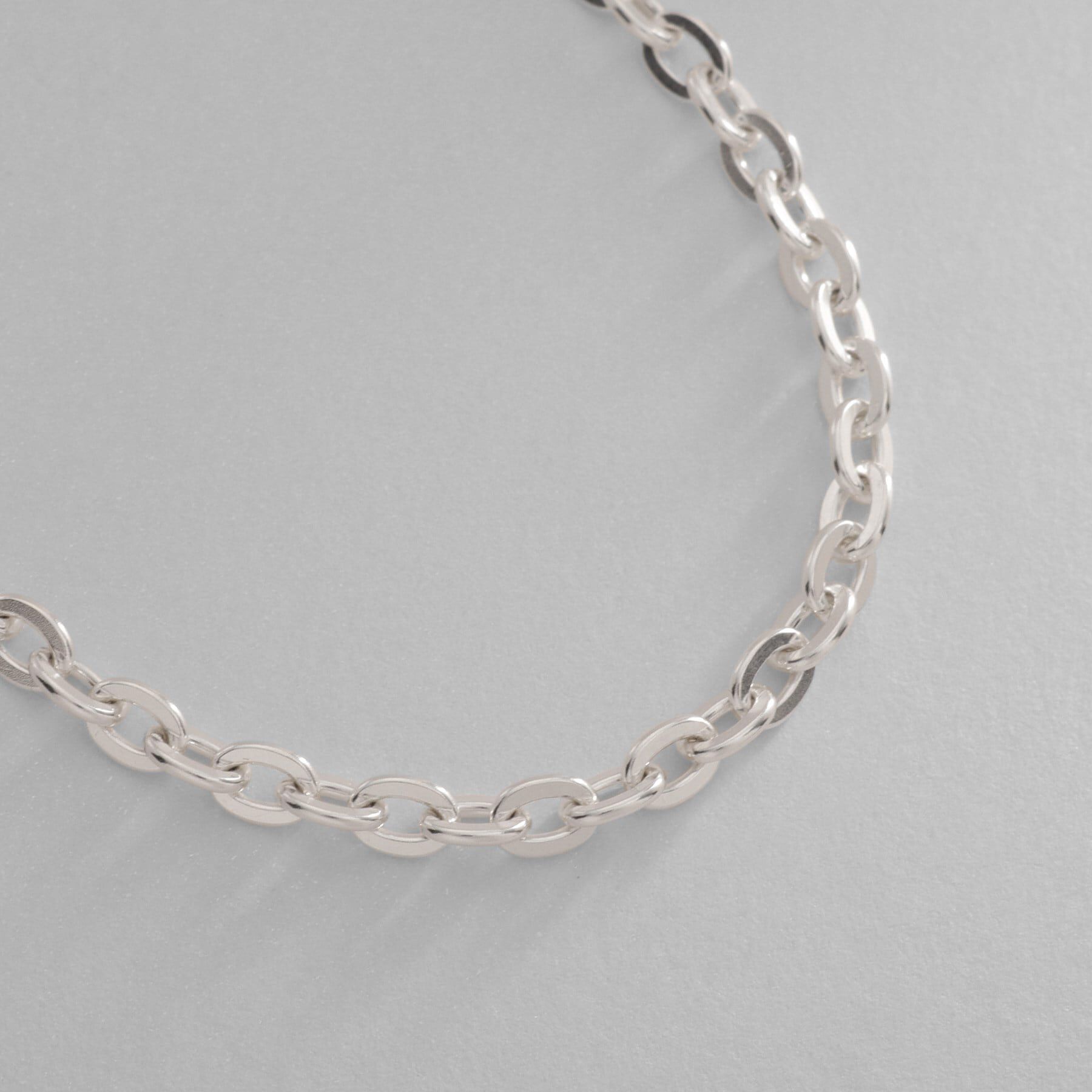 COCOSHNIK ONKITSCH「シルバー デザインチェーン フラットオーバルリンクブレスレット」|ブレスレット・バングル|