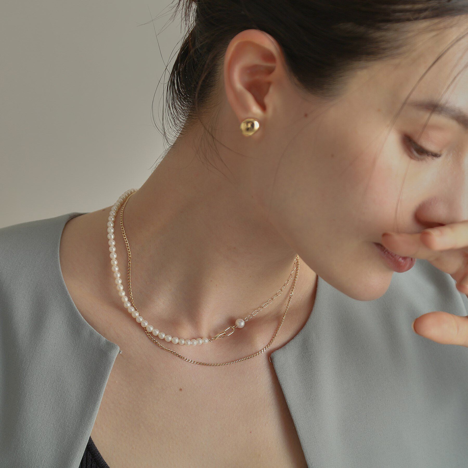 COCOSHNIK「K10キヘイチェーン ネックレス」|ネックレス|