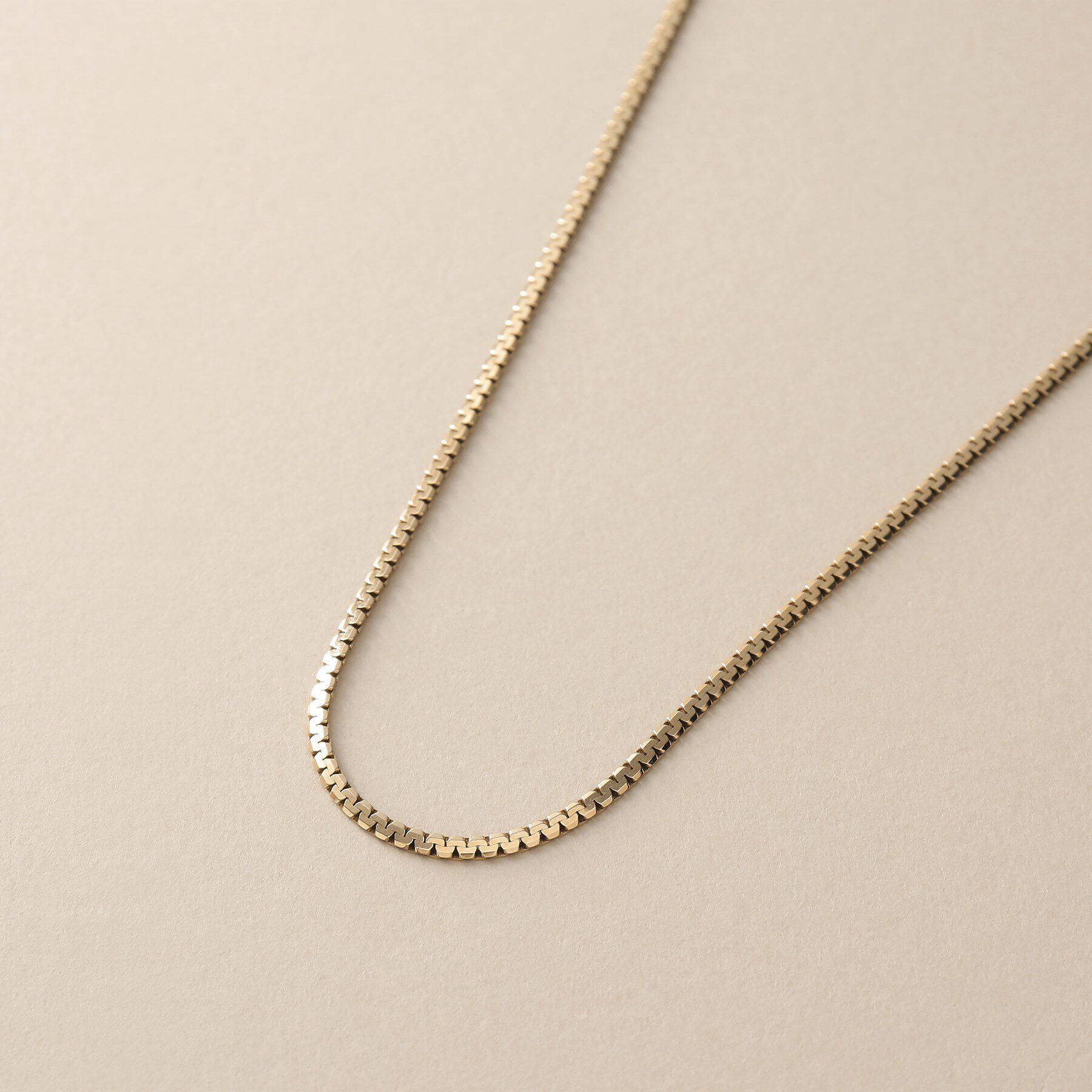 COCOSHNIK「K10ベネチアンフラットチェーン チョーカー」|ネックレス|