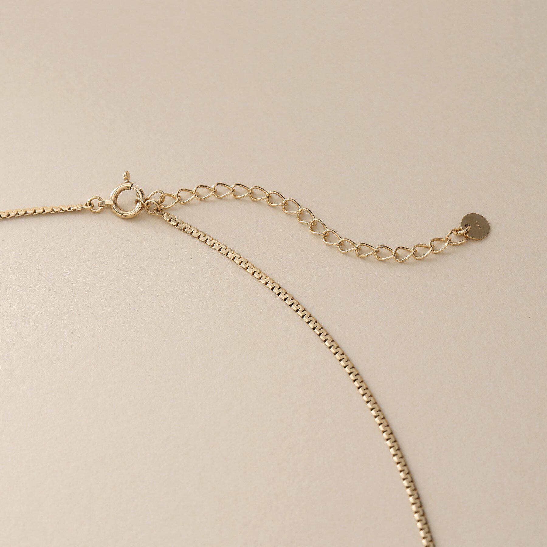 COCOSHNIK「K10ベネチアンフラットチェーン チョーカー」|ネックレス|