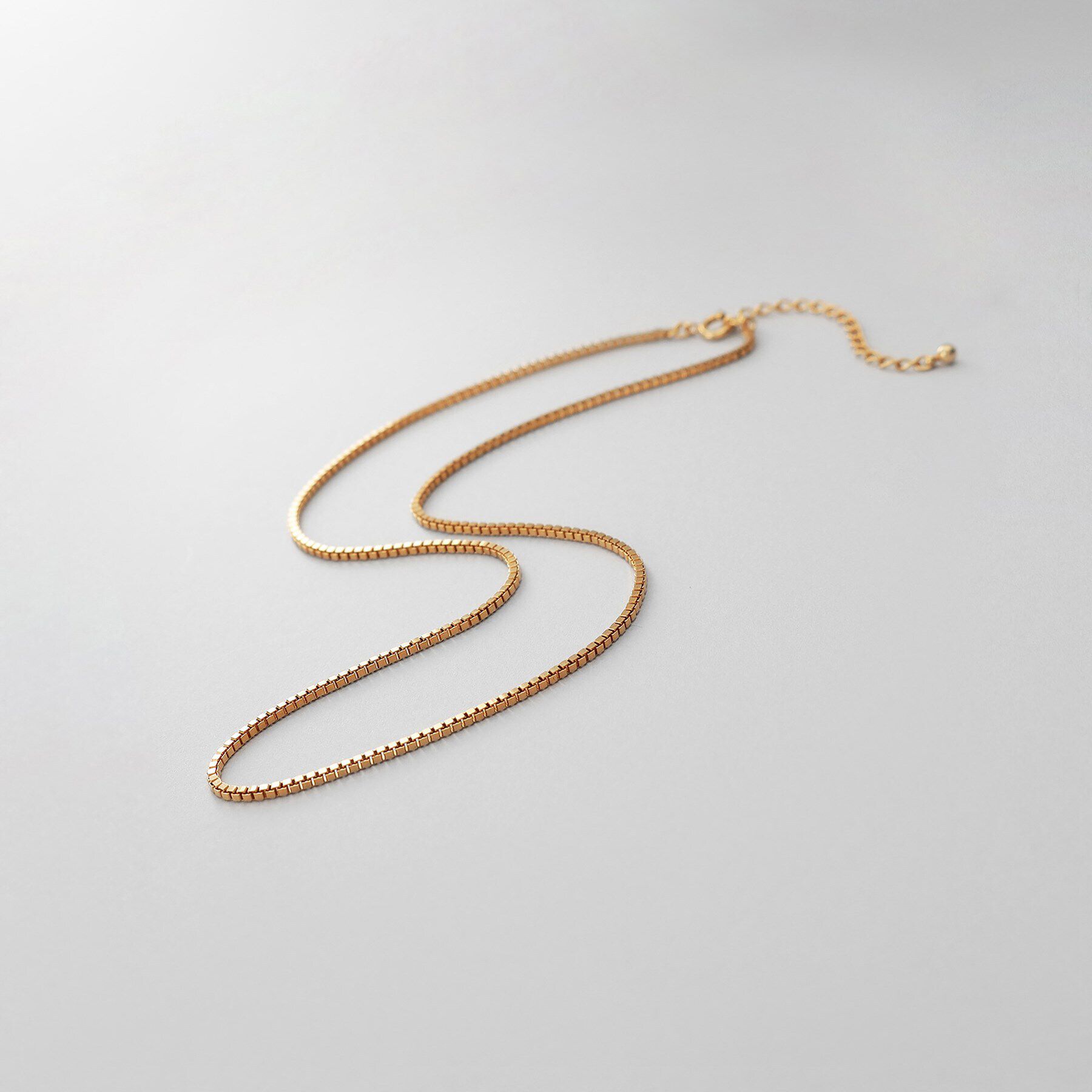 COCOSHNIK ONKITSCH「シルバー デザインチェーン ベネチアンネックレスS（38cm） GP」|ネックレス|