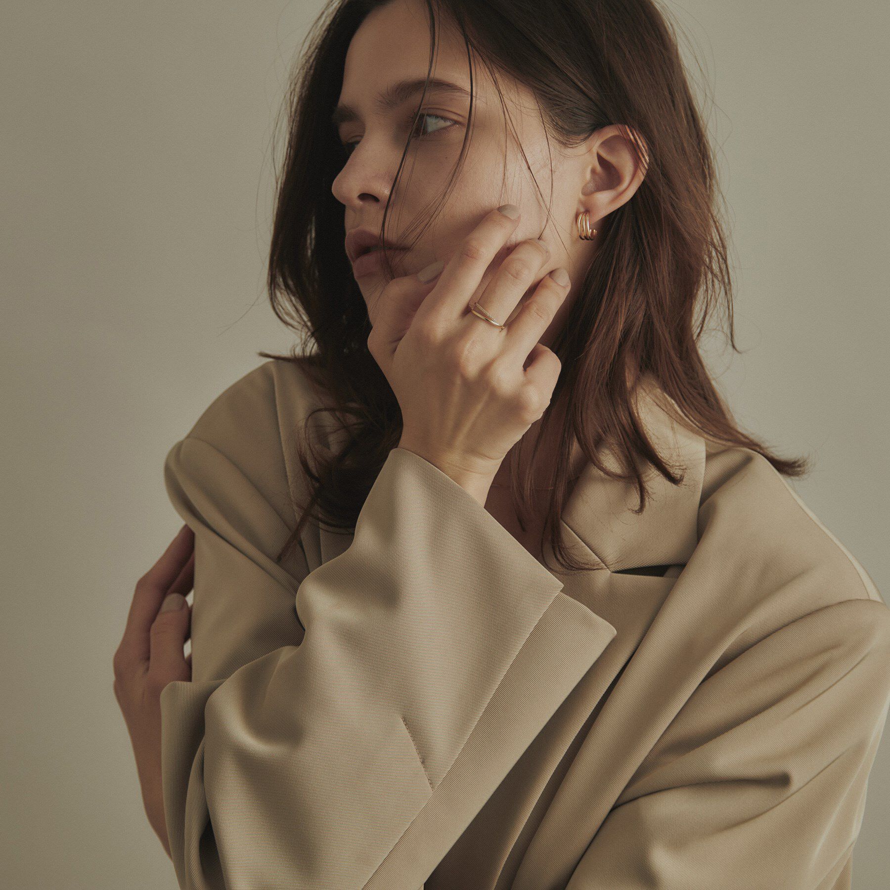 COCOSHNIK「K10ダイヤモンド ブランチ リング」|リング|