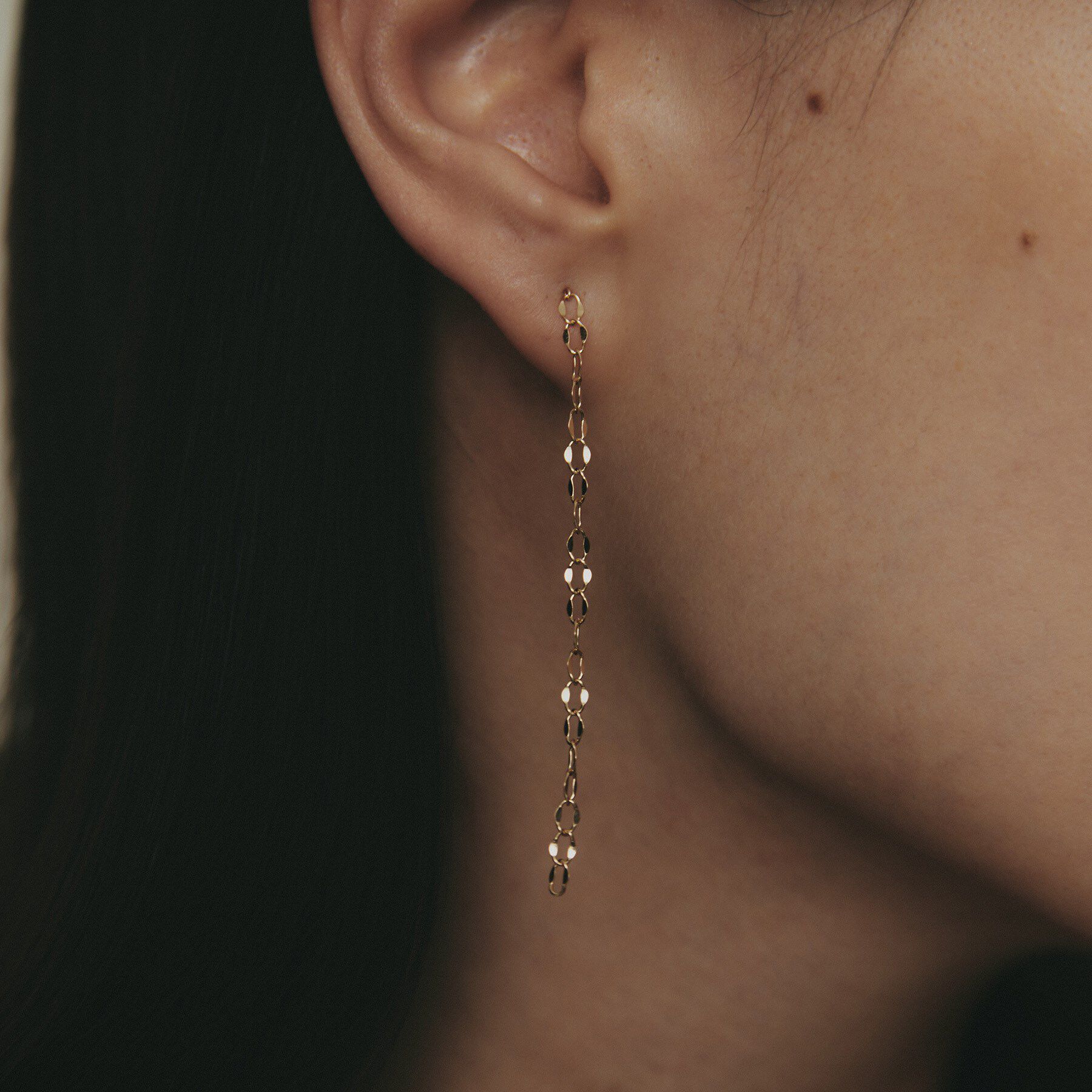 COCOSHNIK「K10シースルーフラット スタッドピアス」|ピアス|