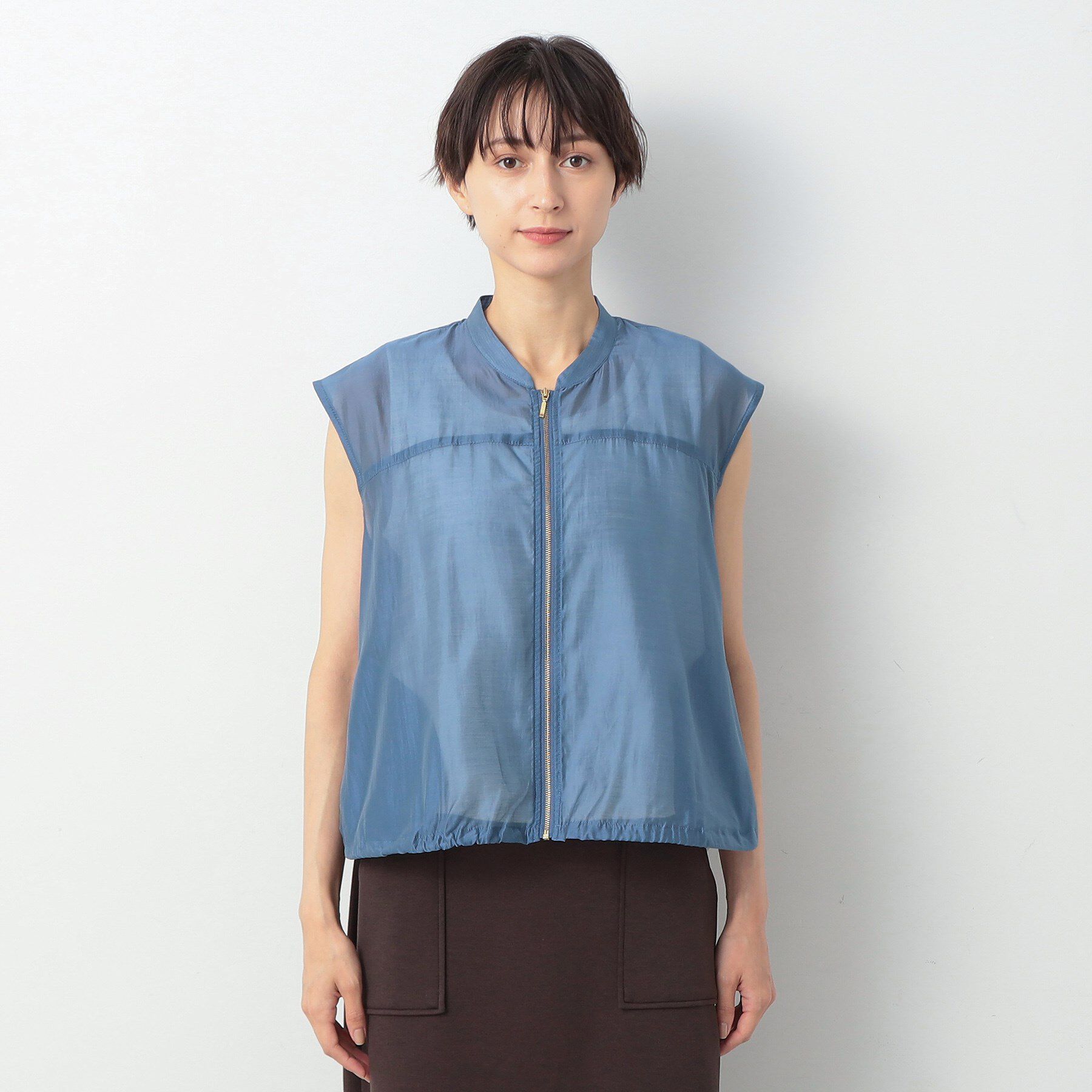 Dessin「【洗える】ドローコード付きシアーブラウス」|シャツ・ブラウス|