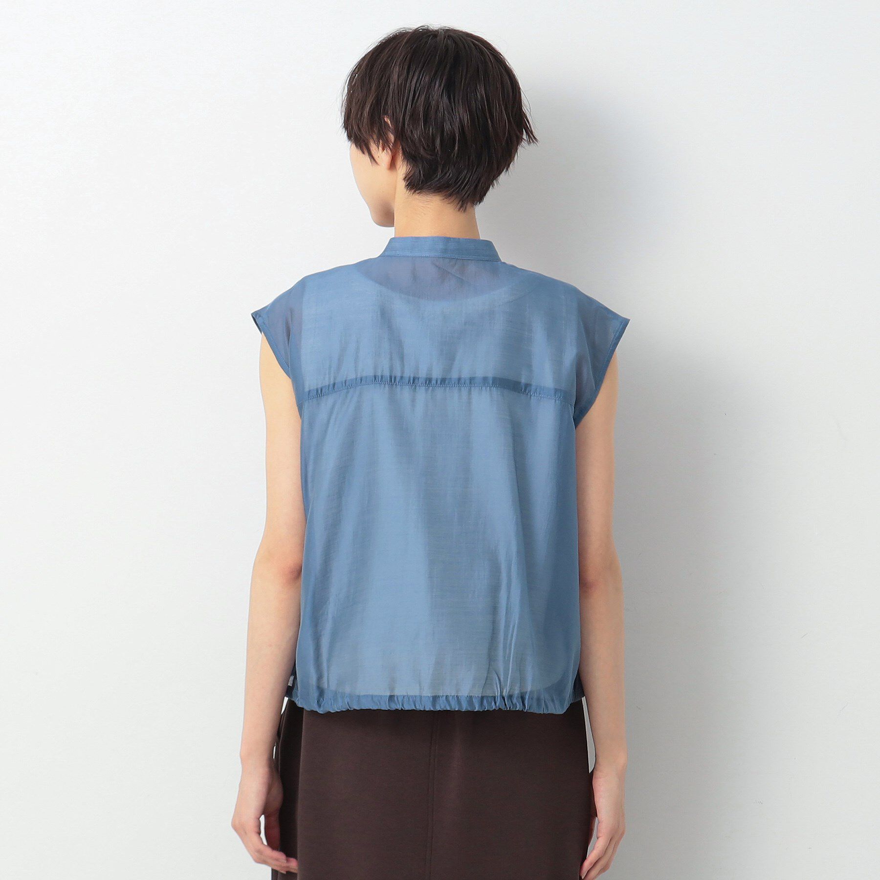 Dessin「【洗える】ドローコード付きシアーブラウス」|シャツ・ブラウス|