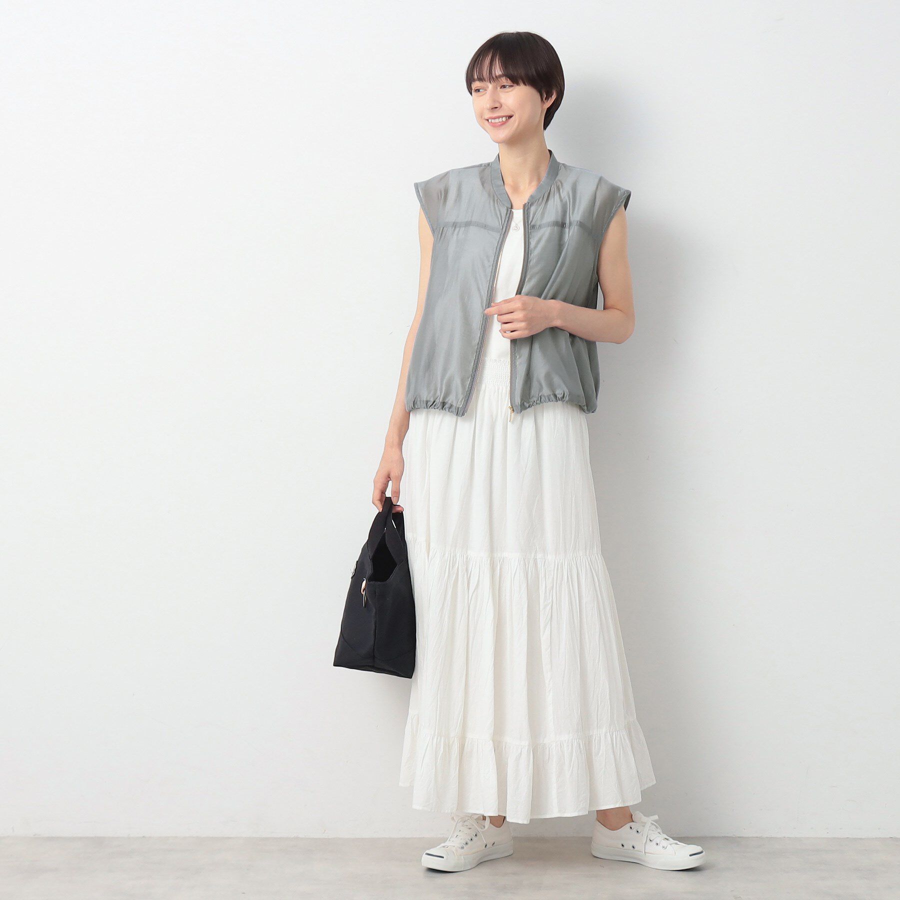 Dessin「【洗える】ドローコード付きシアーブラウス」|シャツ・ブラウス|