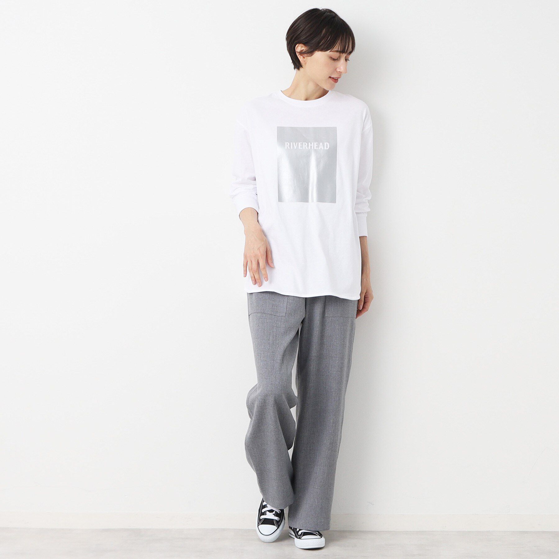 Dessin「【洗える】シルバープリントロンT」|Tシャツ・カットソー|