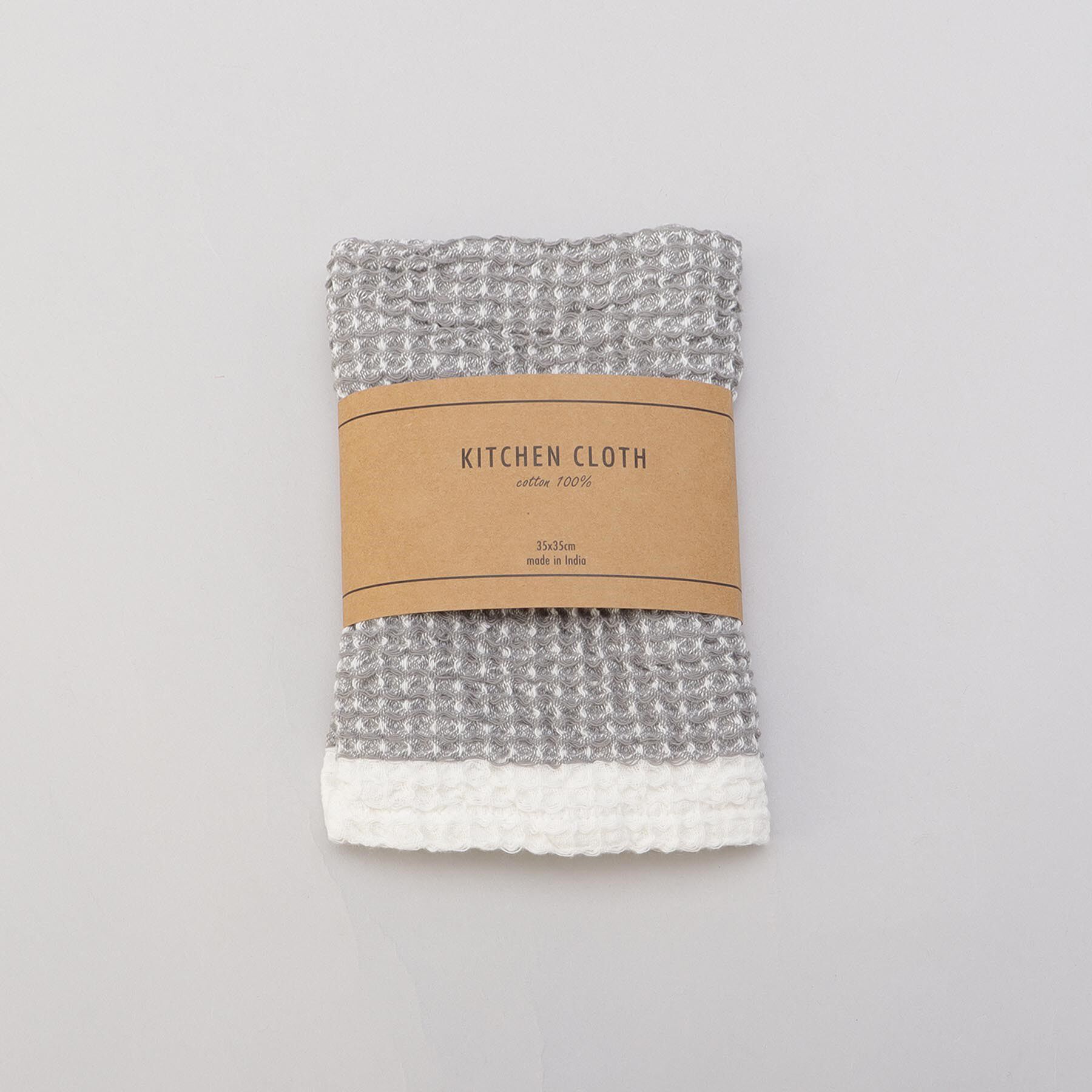 212 KITCHEN STORE「ワッフルカラーラインキッチンクロス GY」|食器・キッチングッズ|