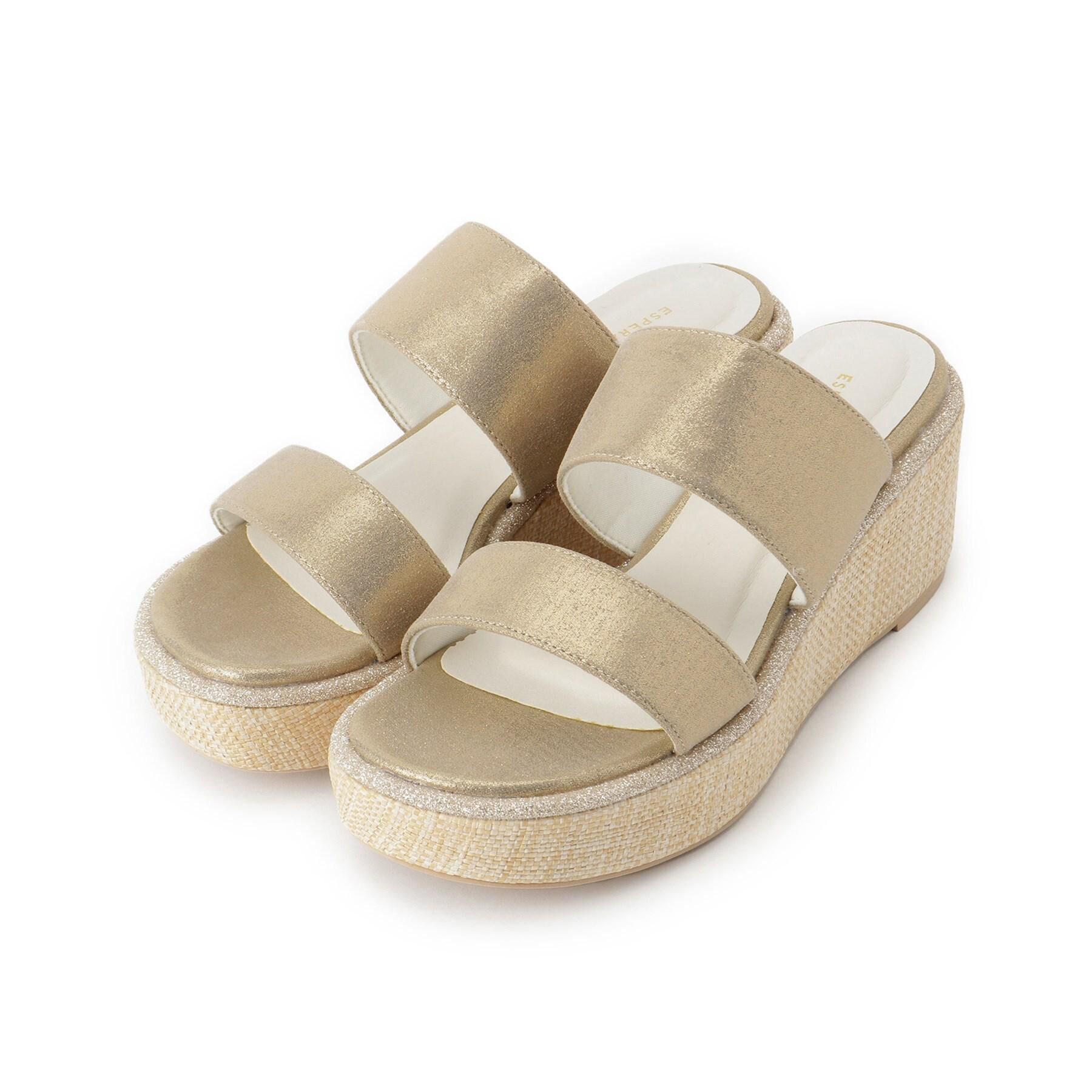 ESPERANZA「ラメラインウェッジミュール」|サンダル|