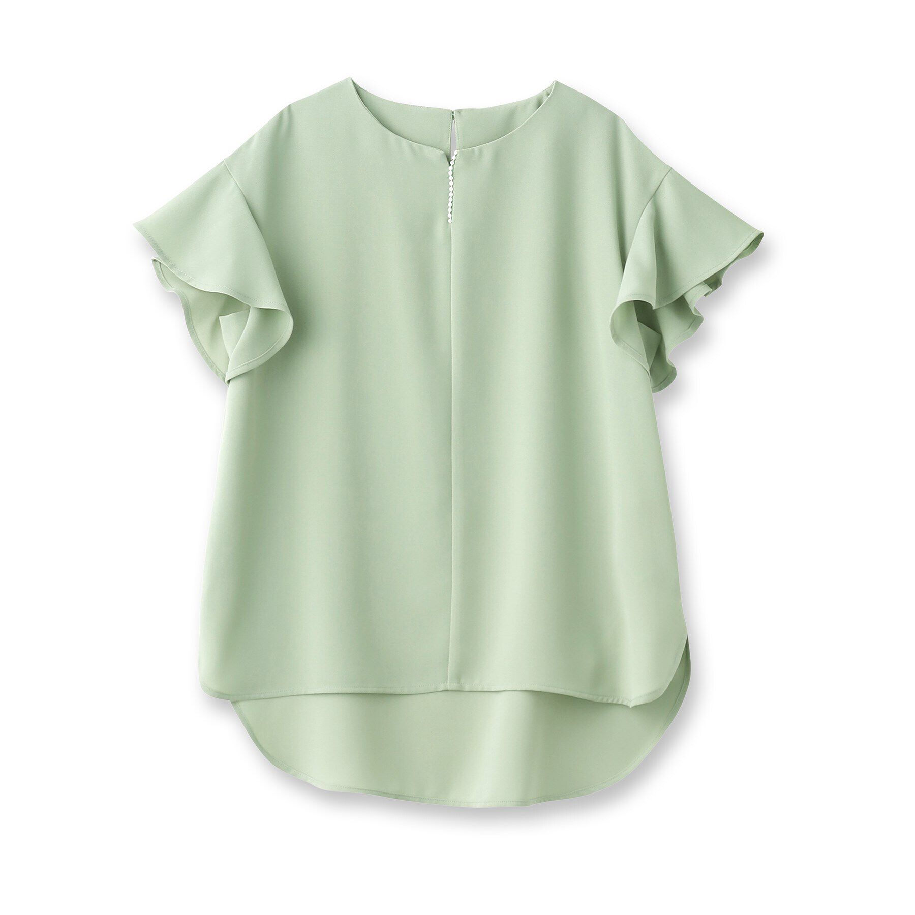 SunaUna「【人気急上昇！／4色展開】フリルスリーブパール調ブラウス」|シャツ・ブラウス|