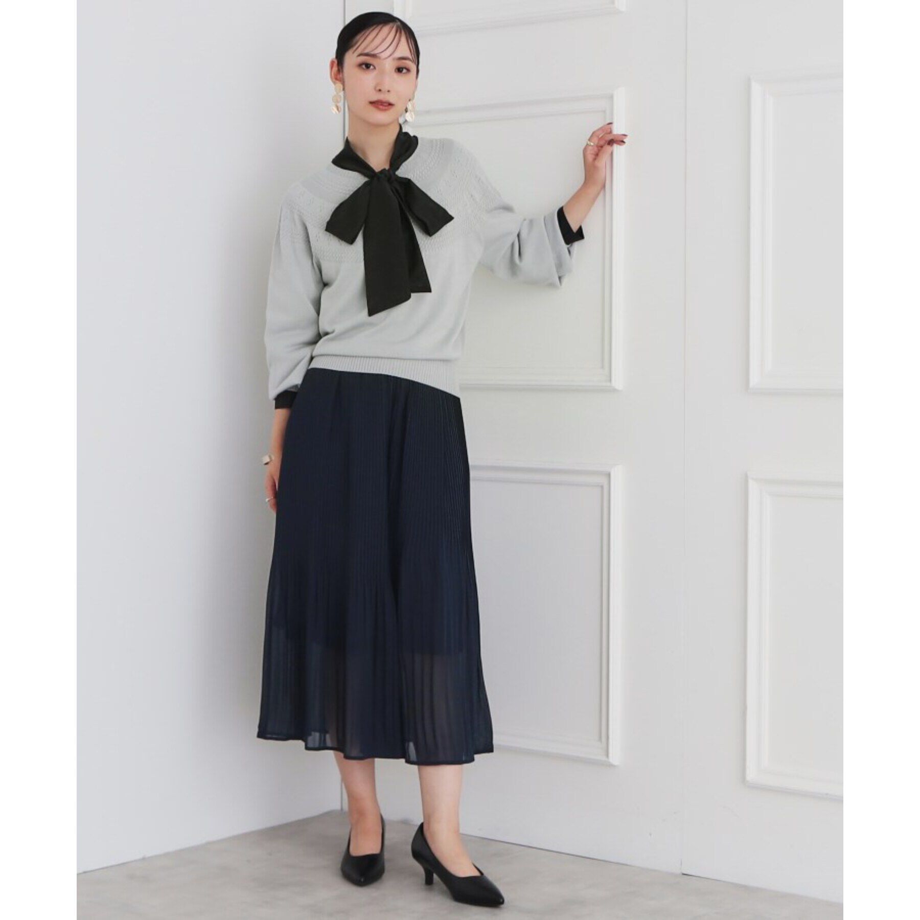 SunaUna「【シアー／着回し】ボウタイブラウス」|シャツ・ブラウス|