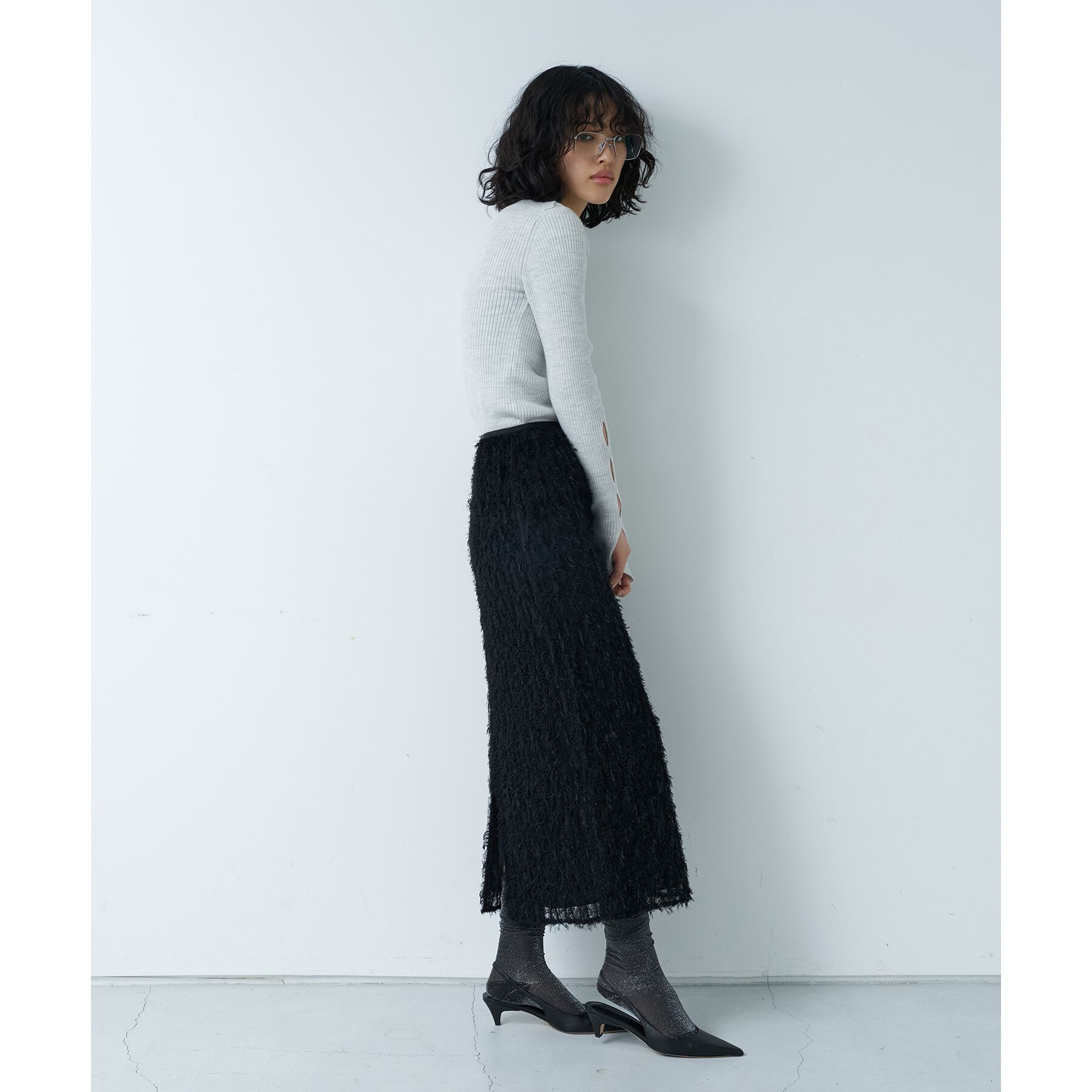 CODE A「feather long skirt」|スカート|