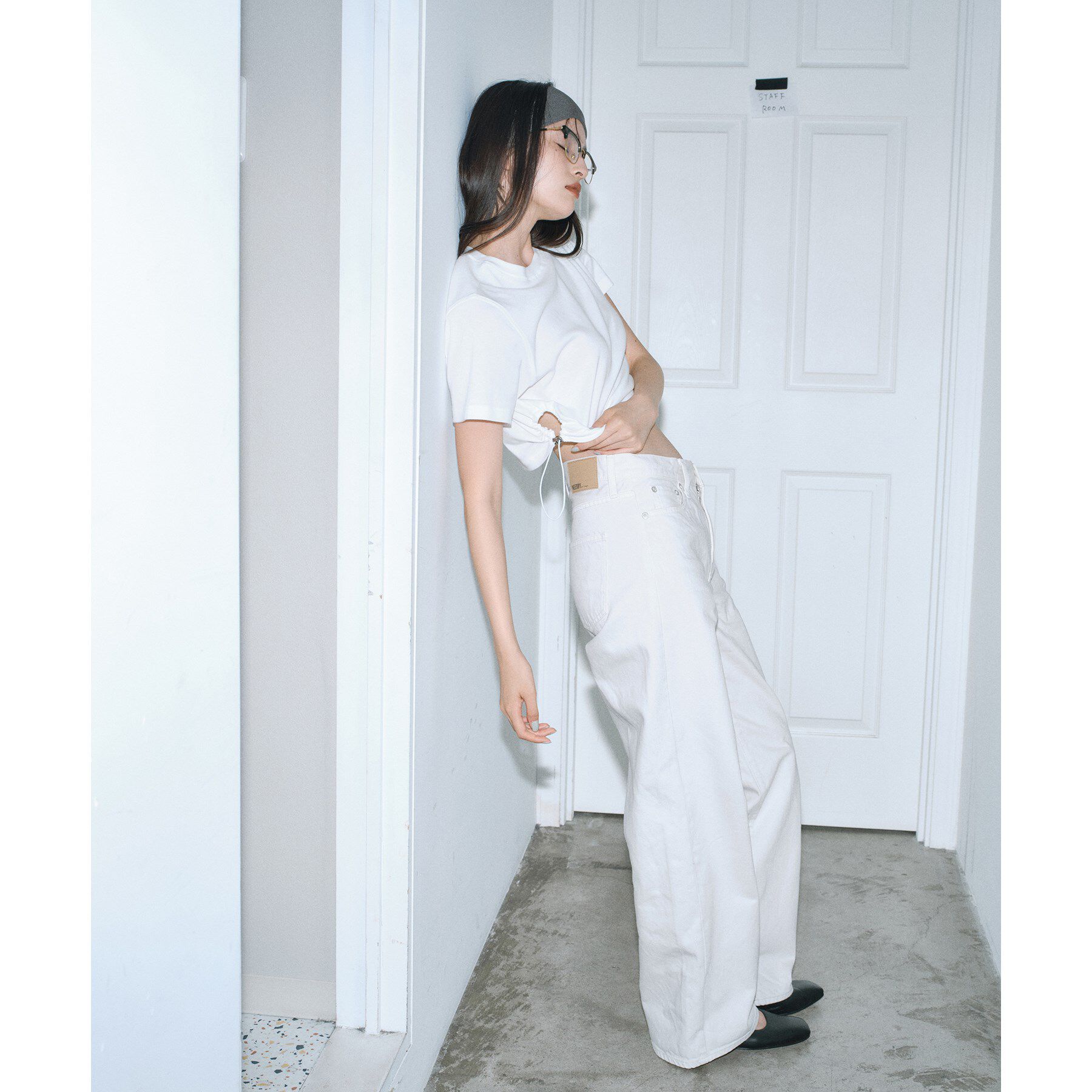 CODE A「drawstring crop tee」|Tシャツ・カットソー|